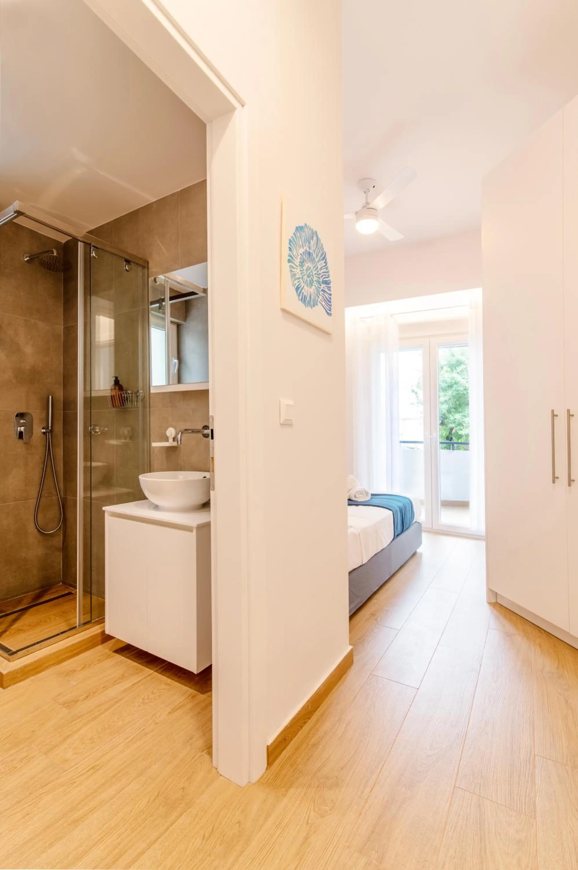 Bathroom, Bed in Lighthouse Kipseli