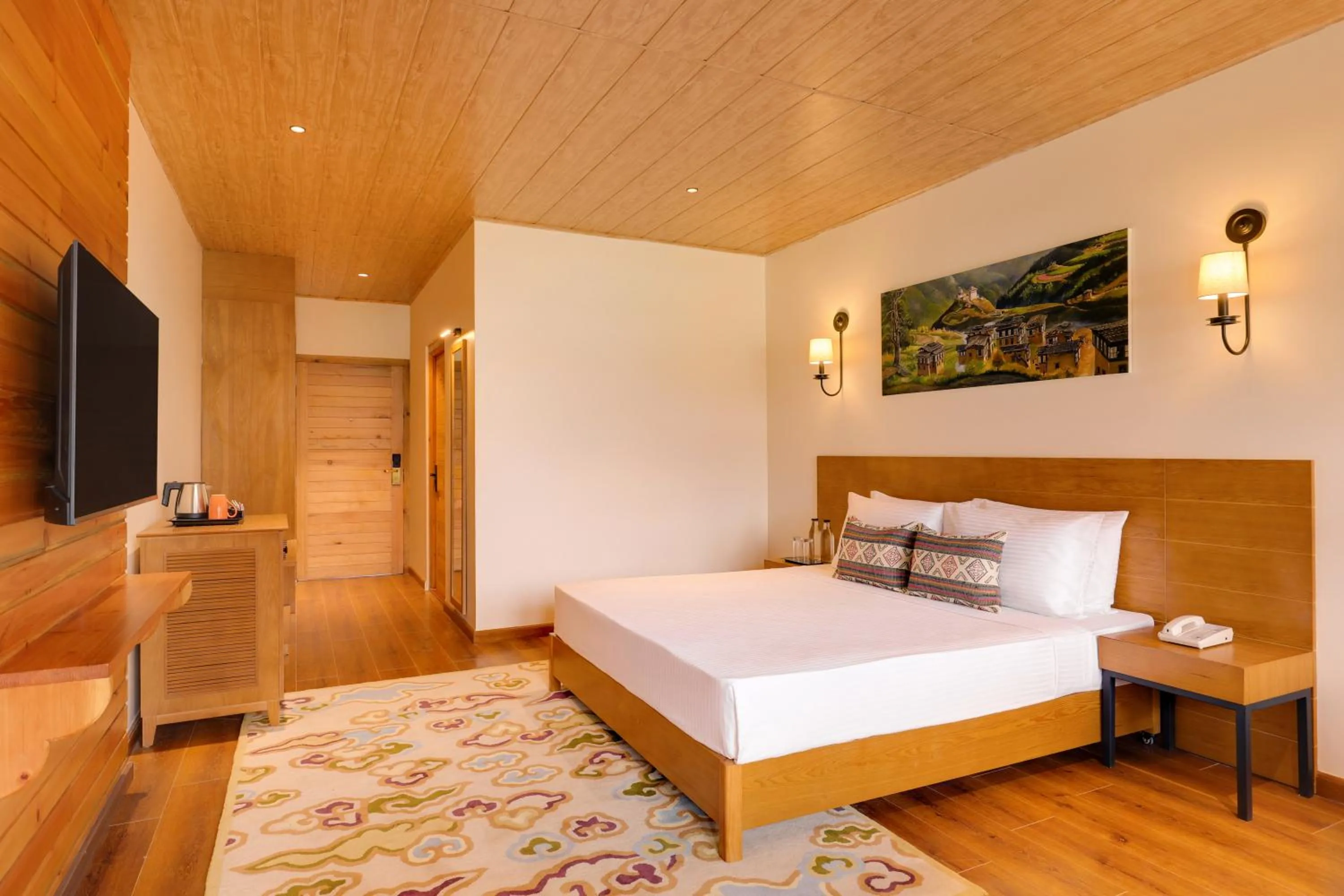 Bedroom, Bed in Lemon Tree Resort, Thimphu, Bhutan