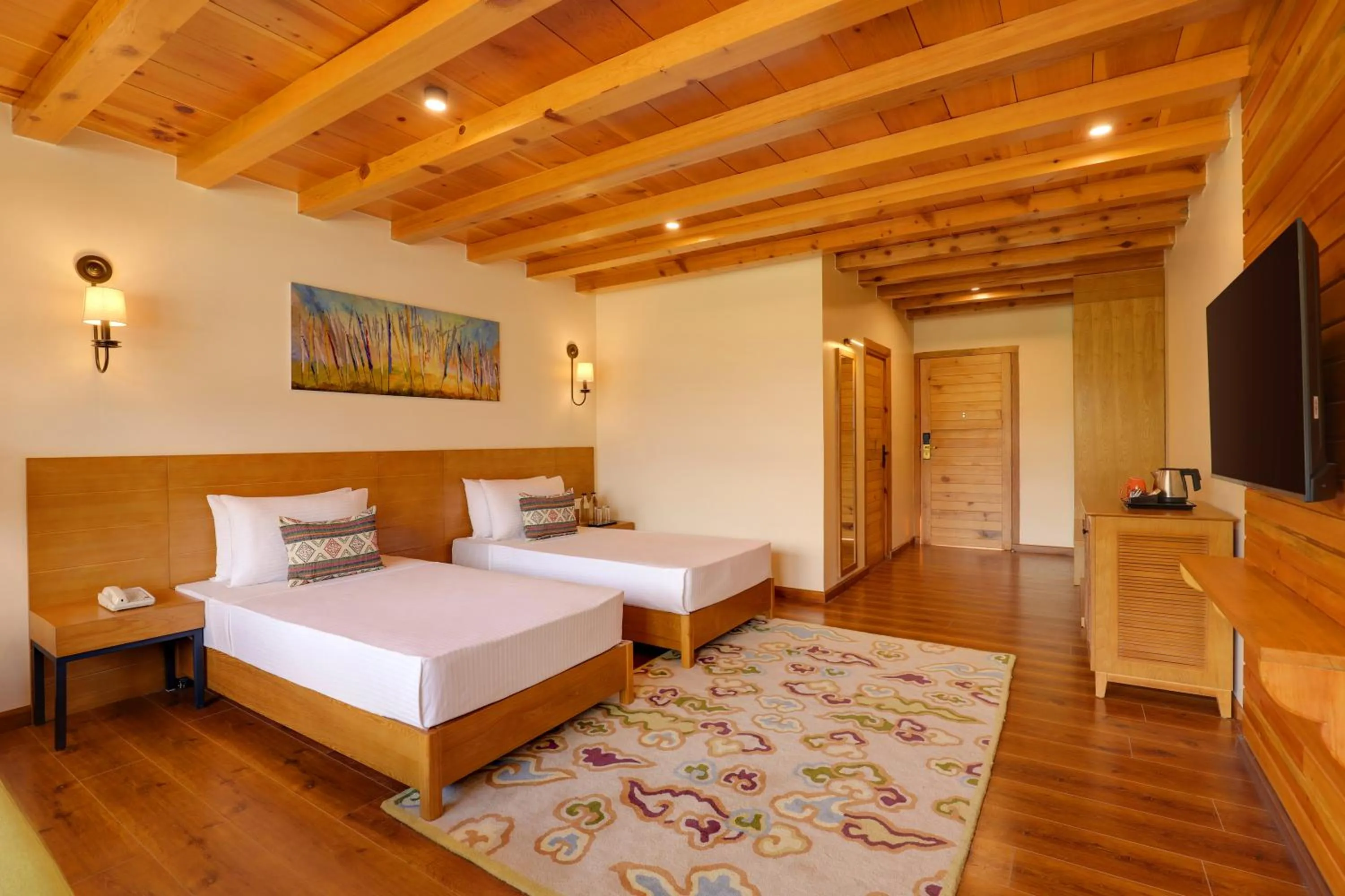 Bedroom, Bed in Lemon Tree Resort, Thimphu, Bhutan