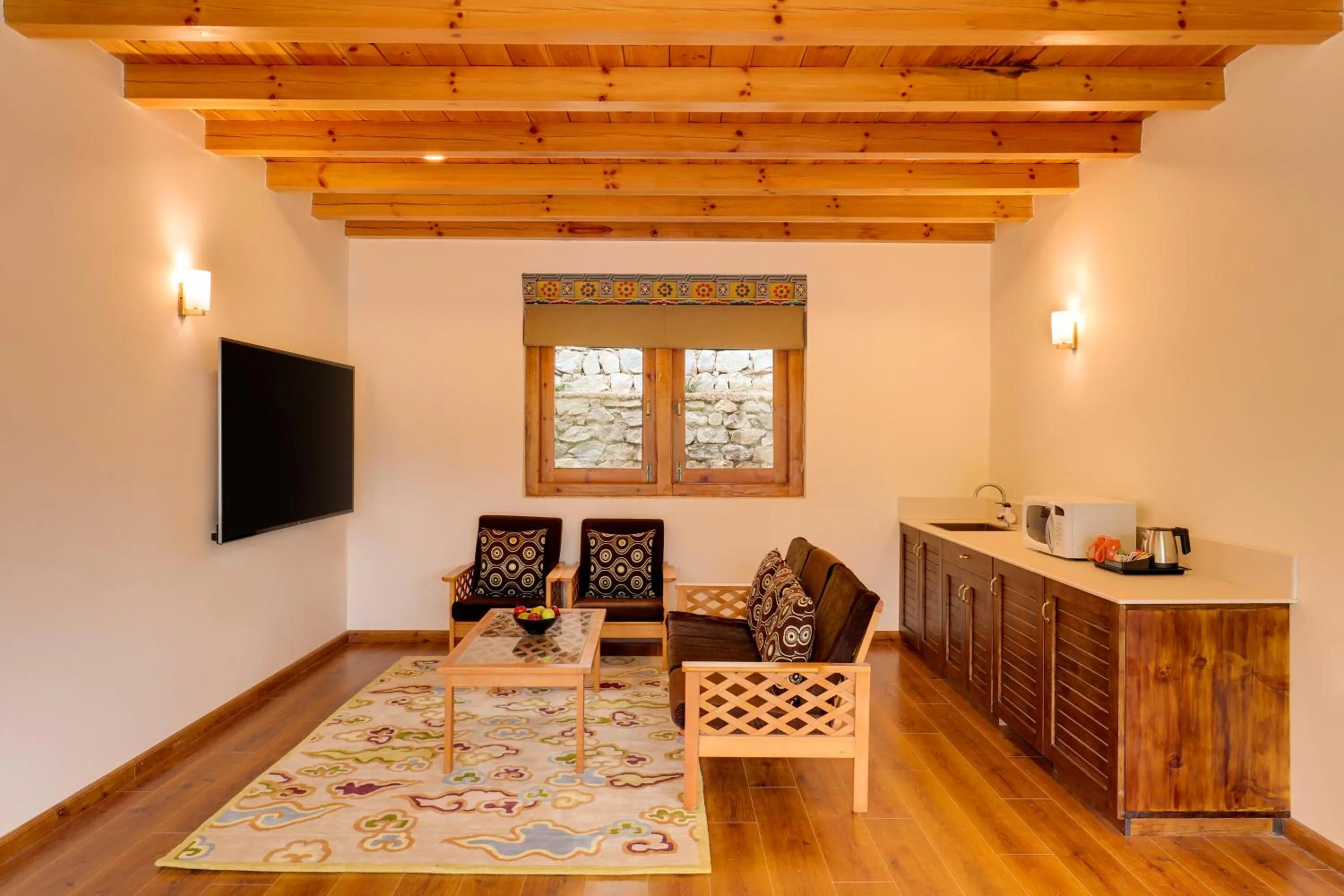Living room in Lemon Tree Resort, Thimphu, Bhutan