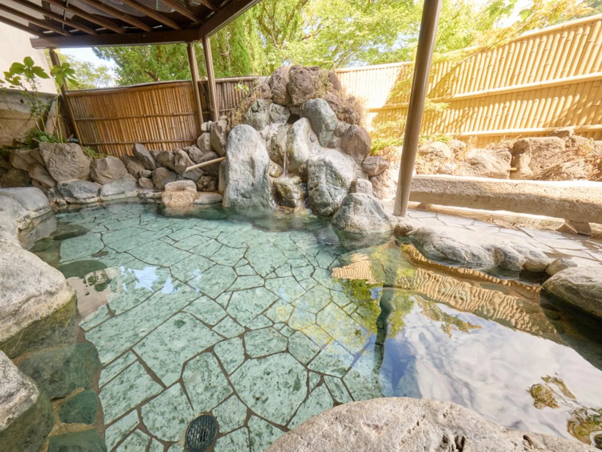 Open Air Bath in Shuzenji Onsen Hotel Takitei