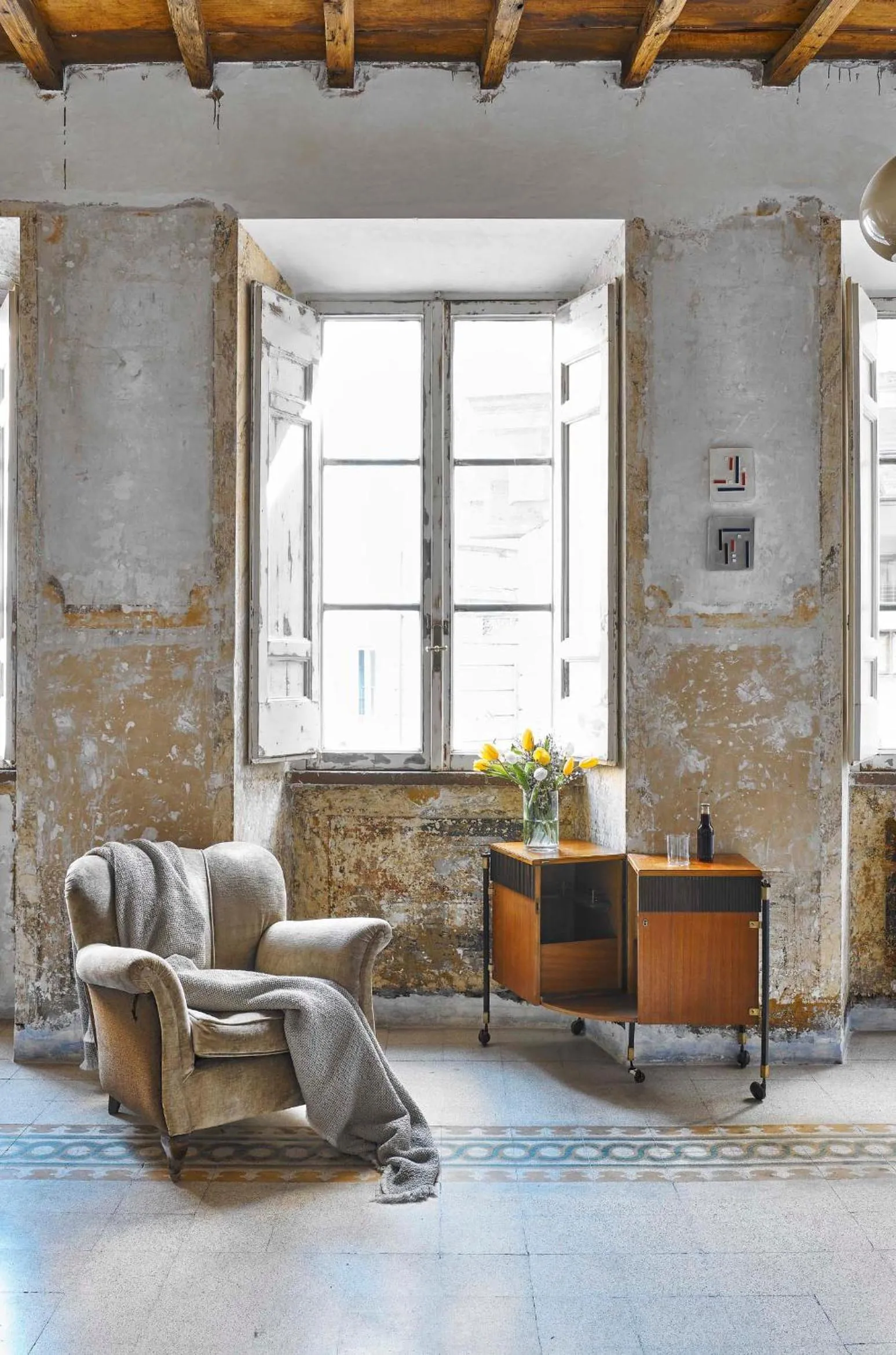 Living room in G-Rough, Rome, a Member of Design Hotels