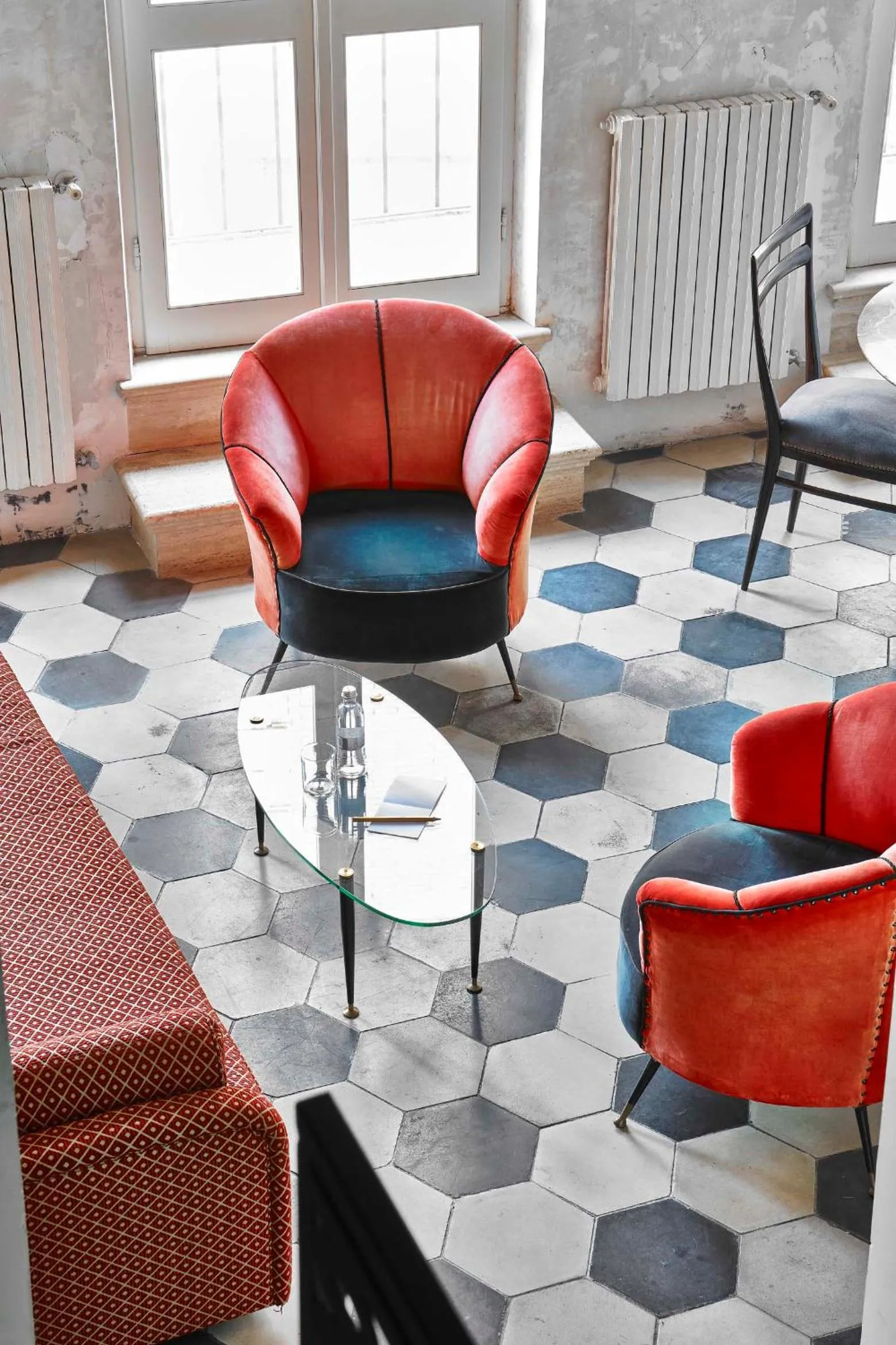 Living room in G-Rough, Rome, a Member of Design Hotels