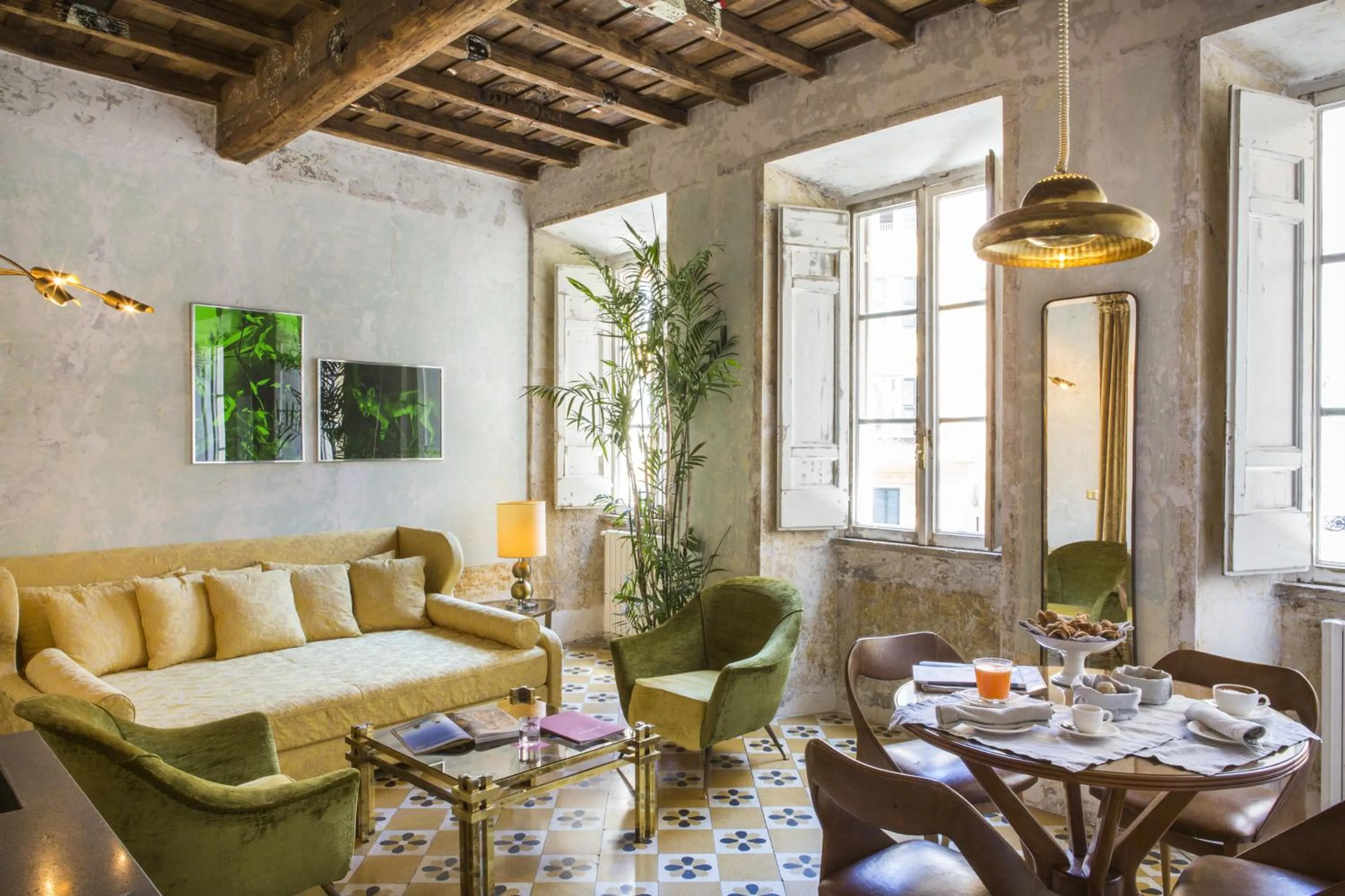 Living room in G-Rough, Rome, a Member of Design Hotels