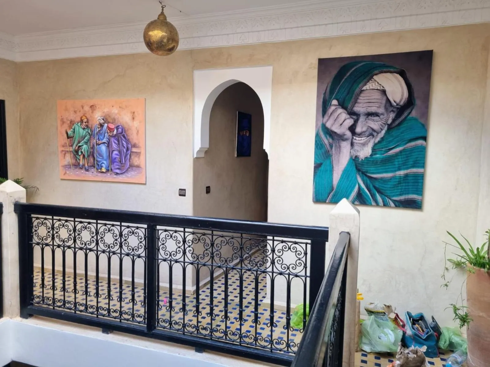 Decorative detail in Riad dar serenity