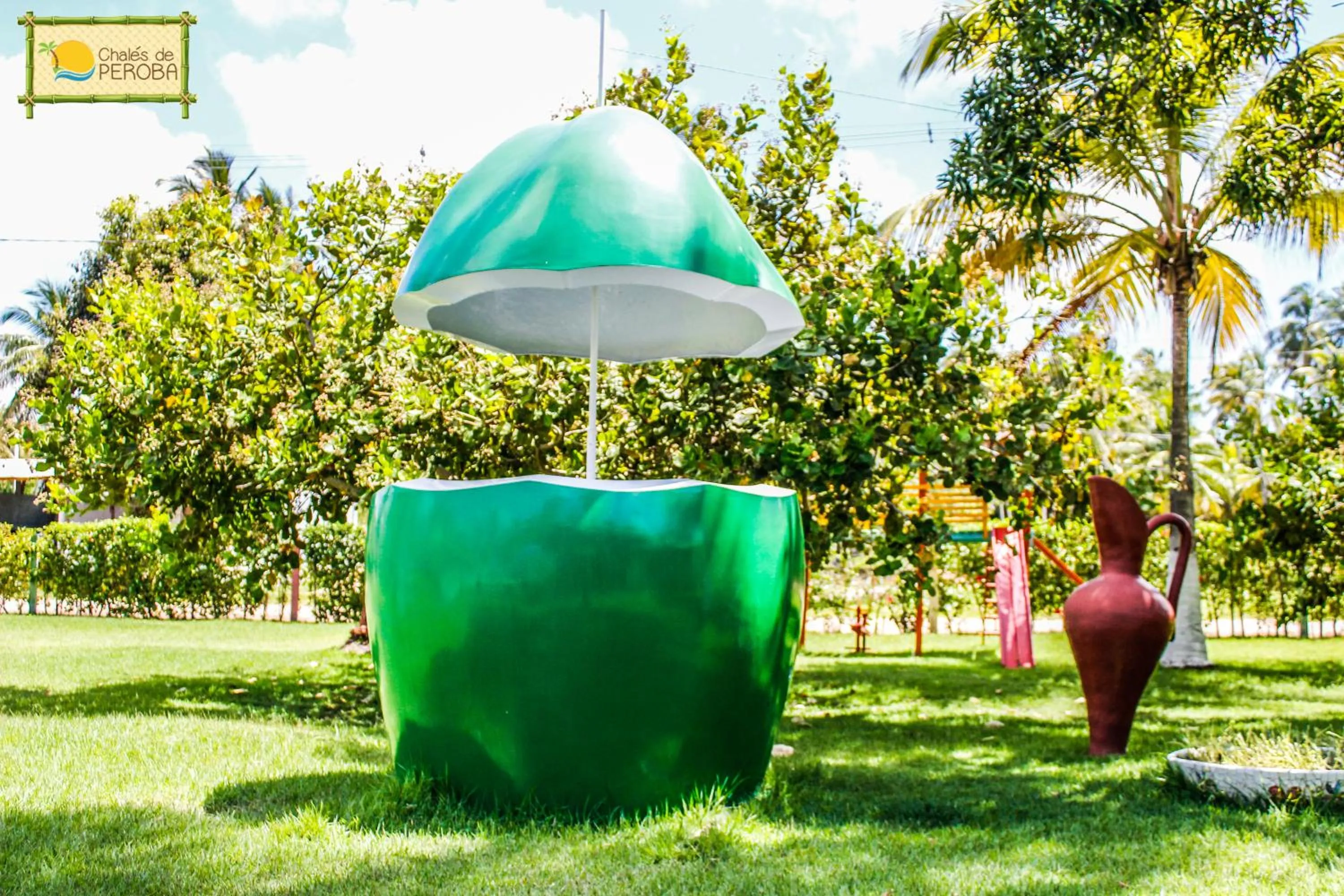Garden view in Chalés de Peroba
