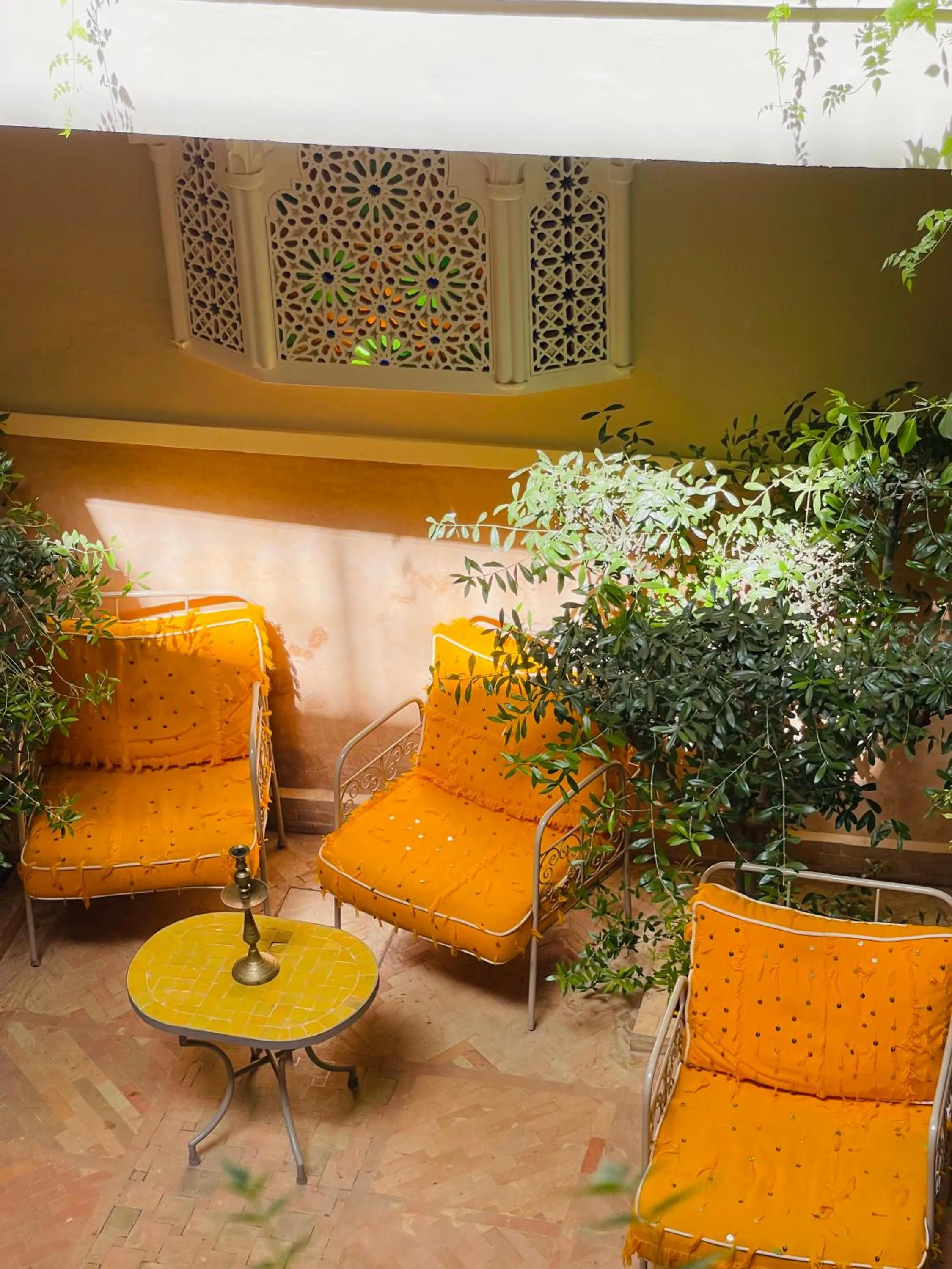 Seating area in Riad La Calèche