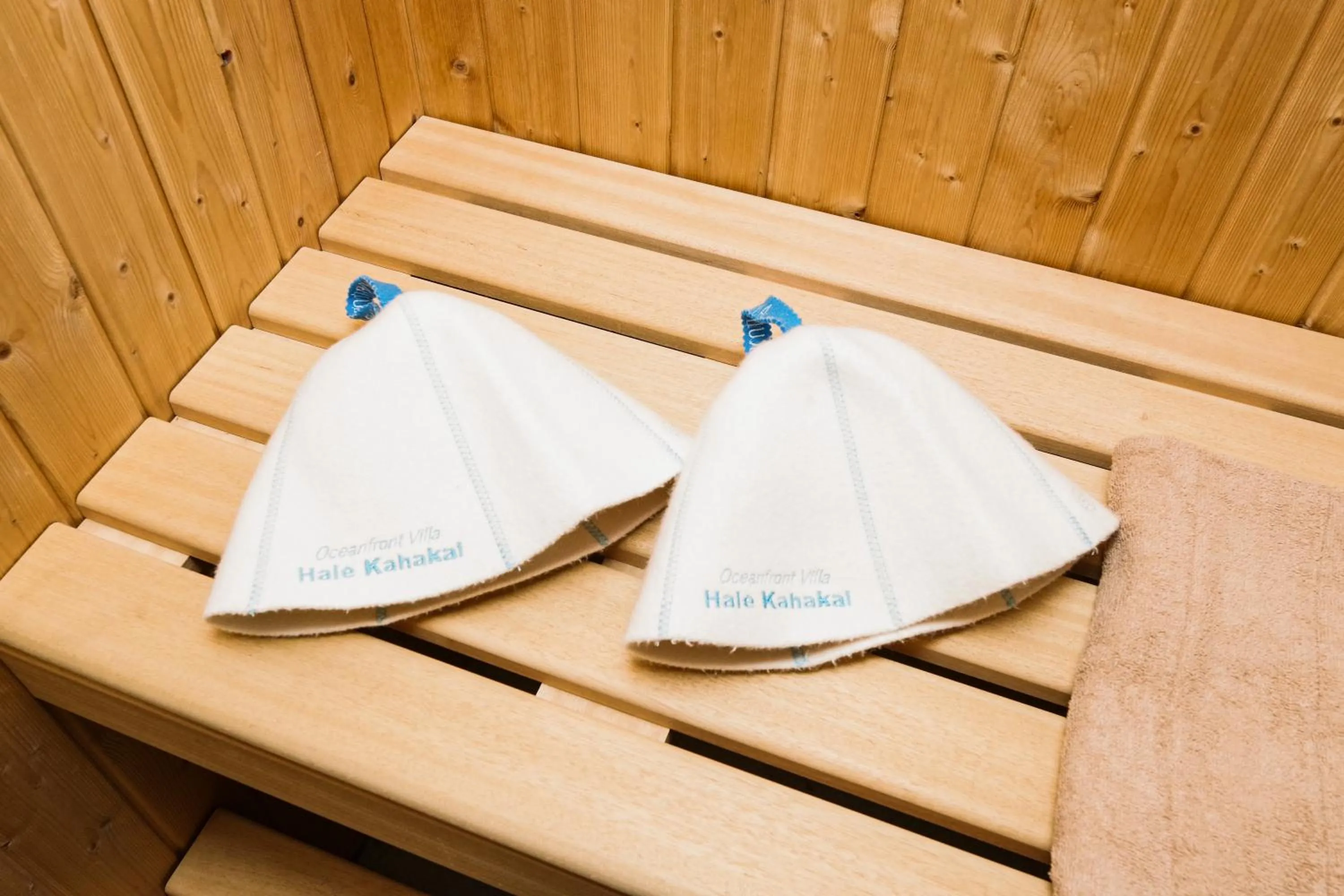 Sauna in Oceanfront Villa Hale Kahakai プライベートサウナ