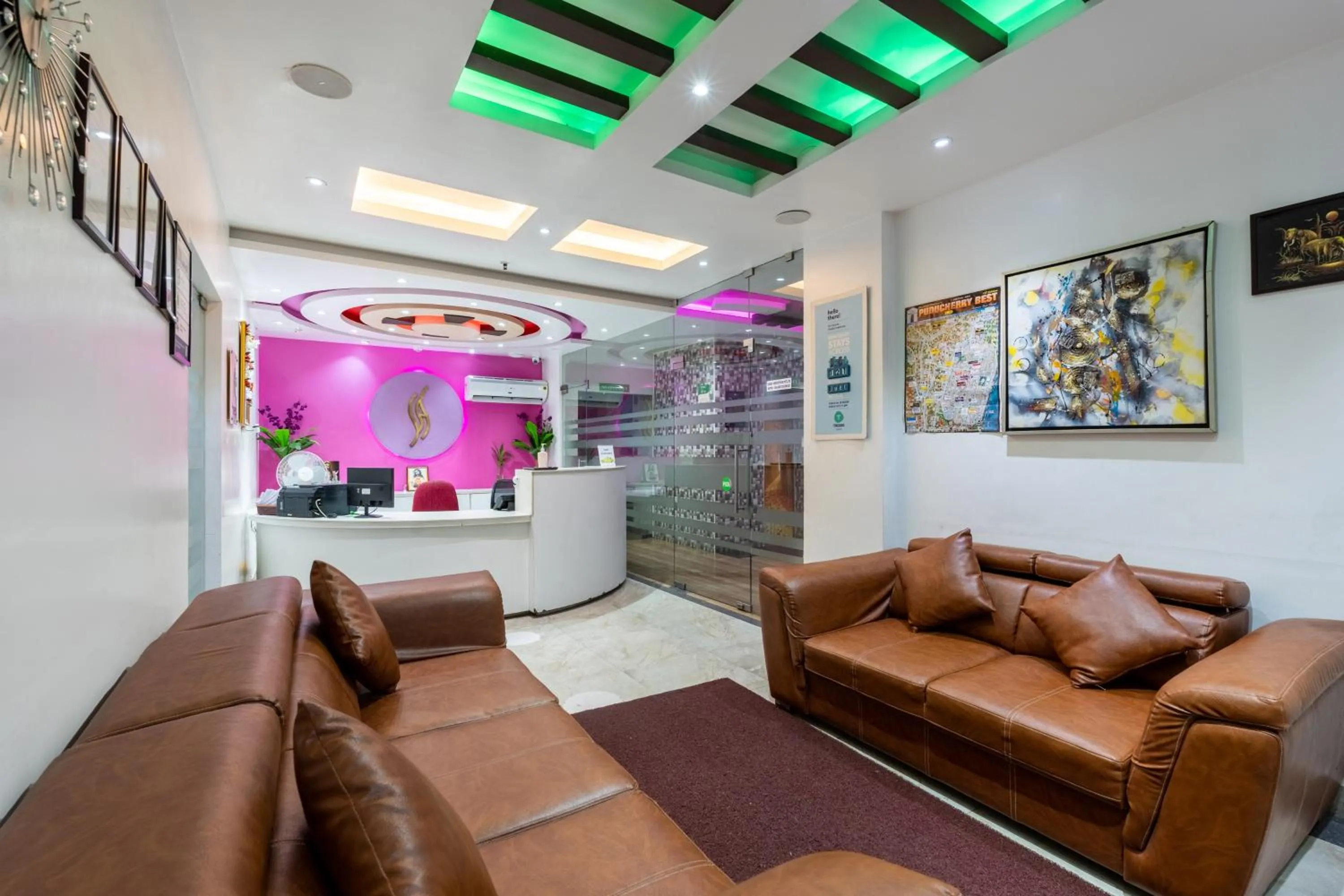 Lobby or reception in Treebo South Avenue, 700 Mts From Promenade Beach