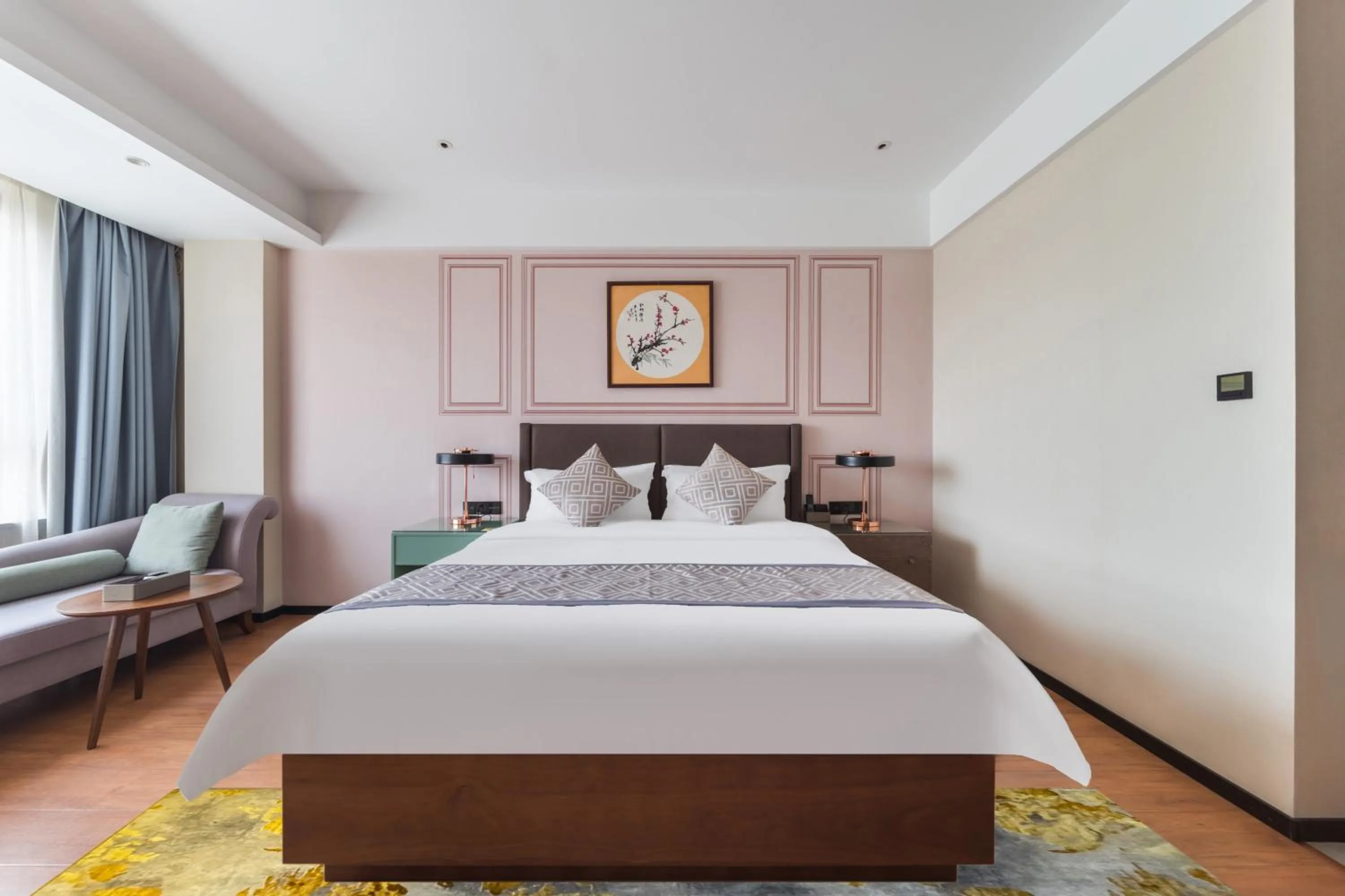 Bed in GeMei Hotel Luoyang Longmen High-speed Railway Station