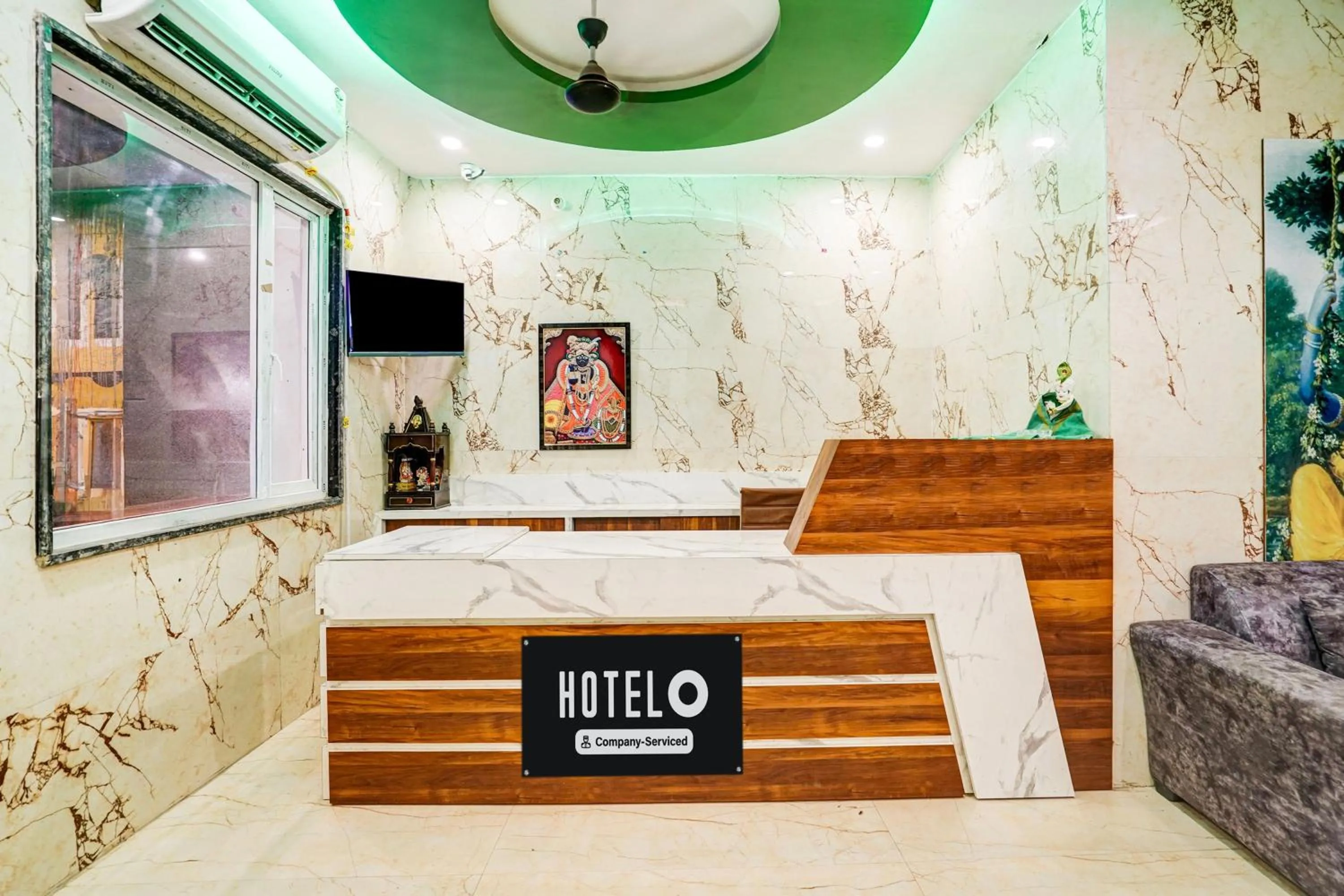 Lobby or reception in Hotel O Sunrakh Road Vrindavan Formerly Ganga Residency