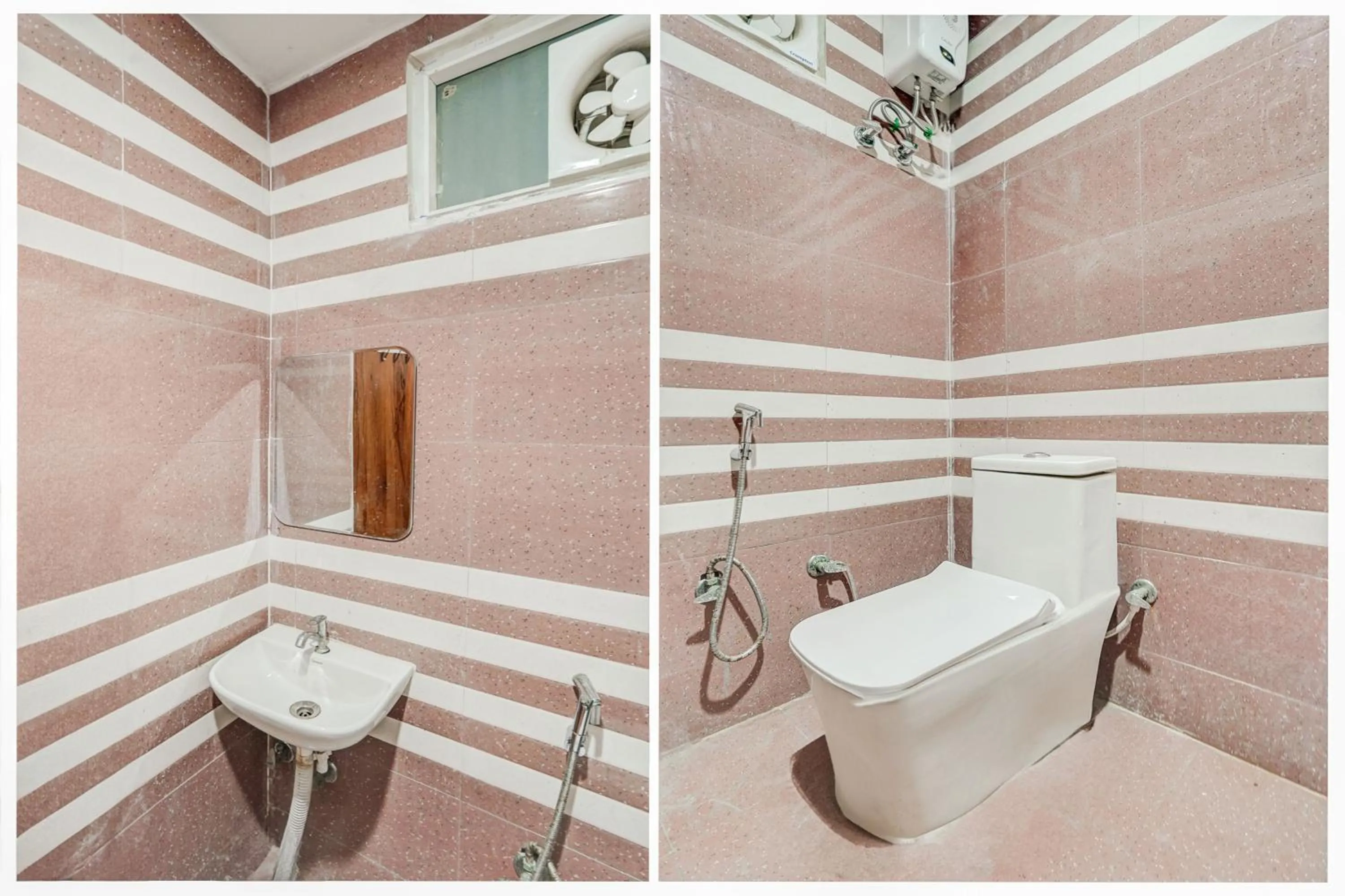 Bathroom in Hotel O Sunrakh Road Vrindavan Formerly Ganga Residency