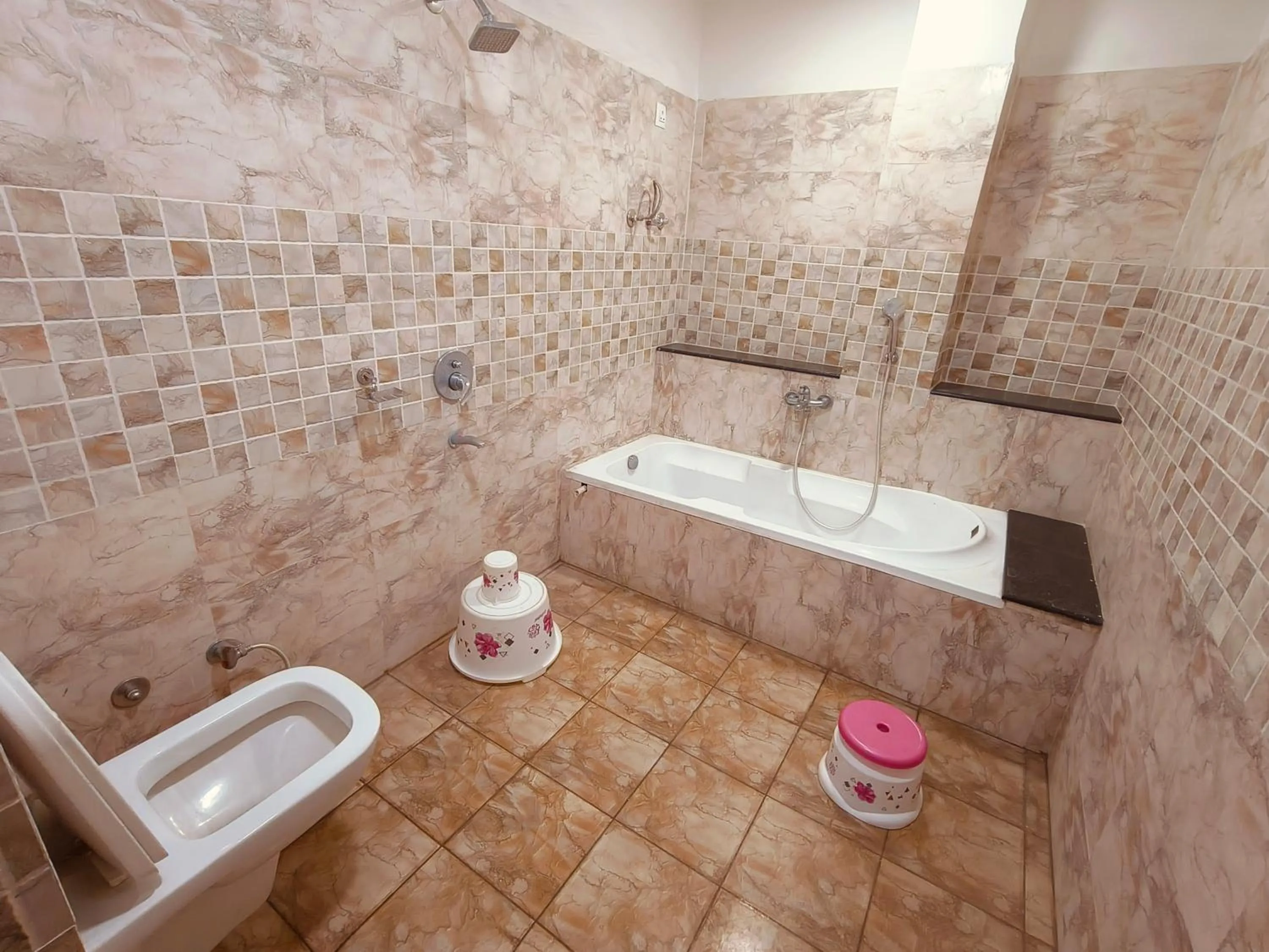 Bathroom in HOTEL MUSHAK by BAPPA PALACE