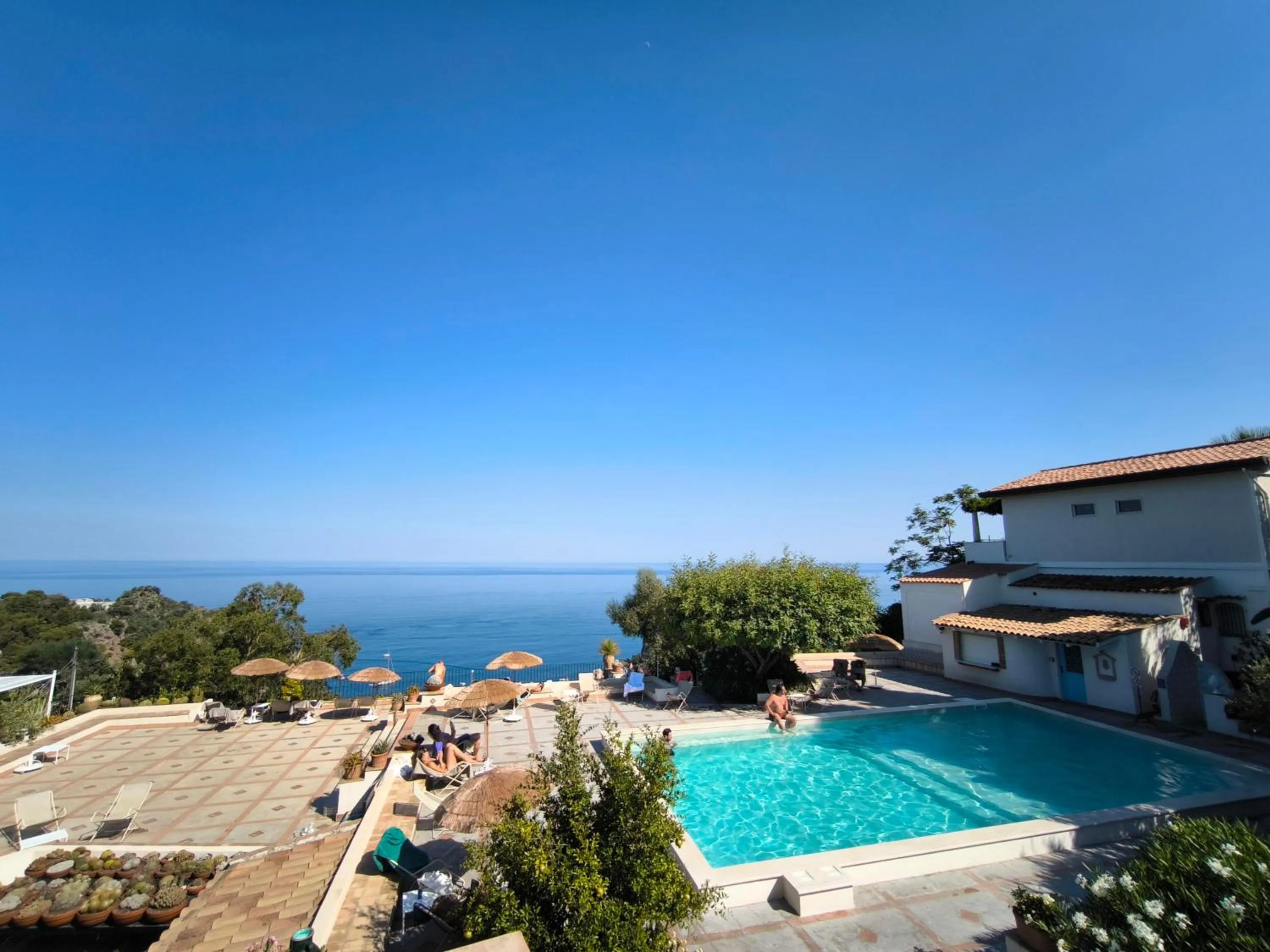 Pool view in Residence Terra Rossa Taormina