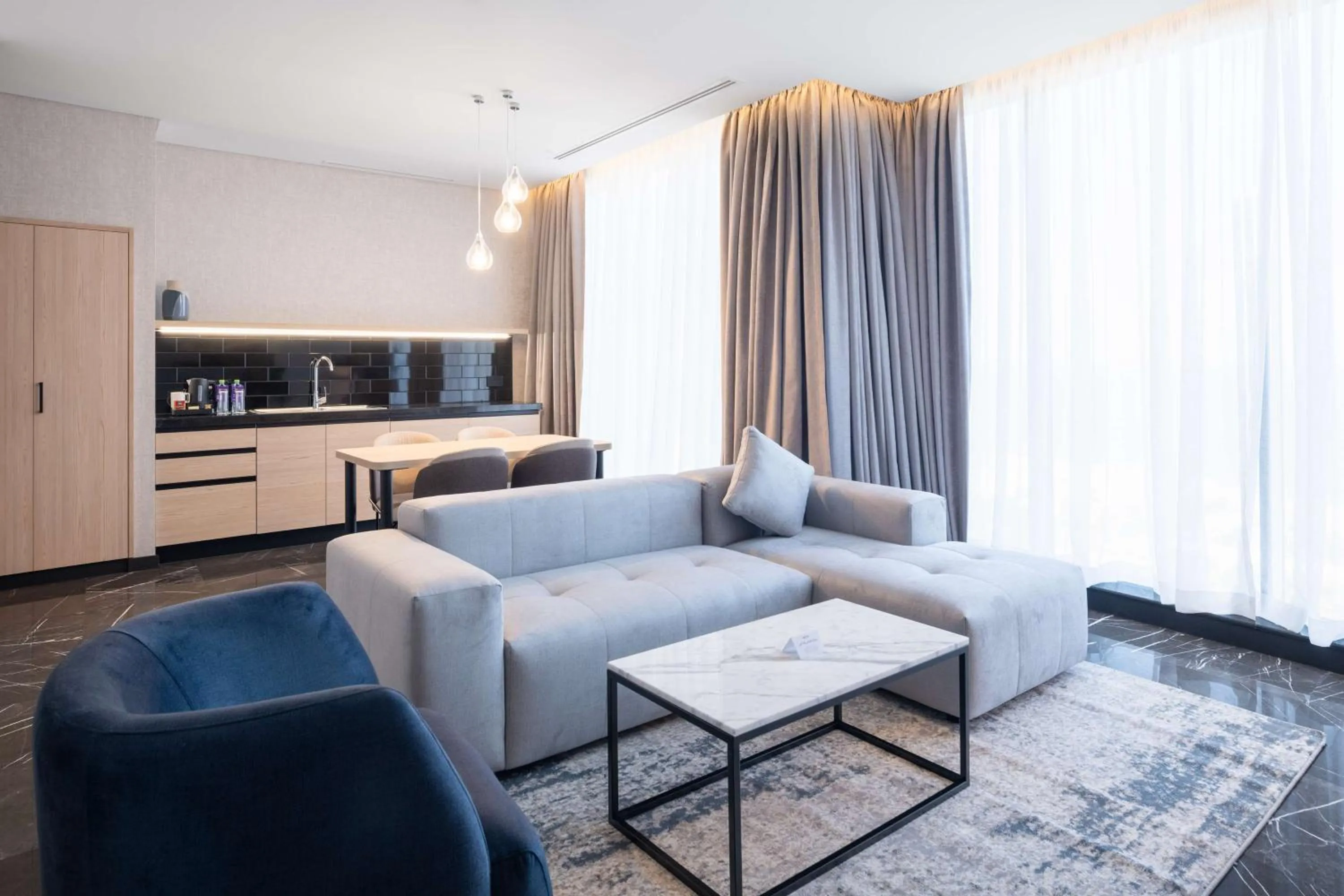 Kitchen or kitchenette in Park Inn by Radisson Hotel & Apartments Kuwait