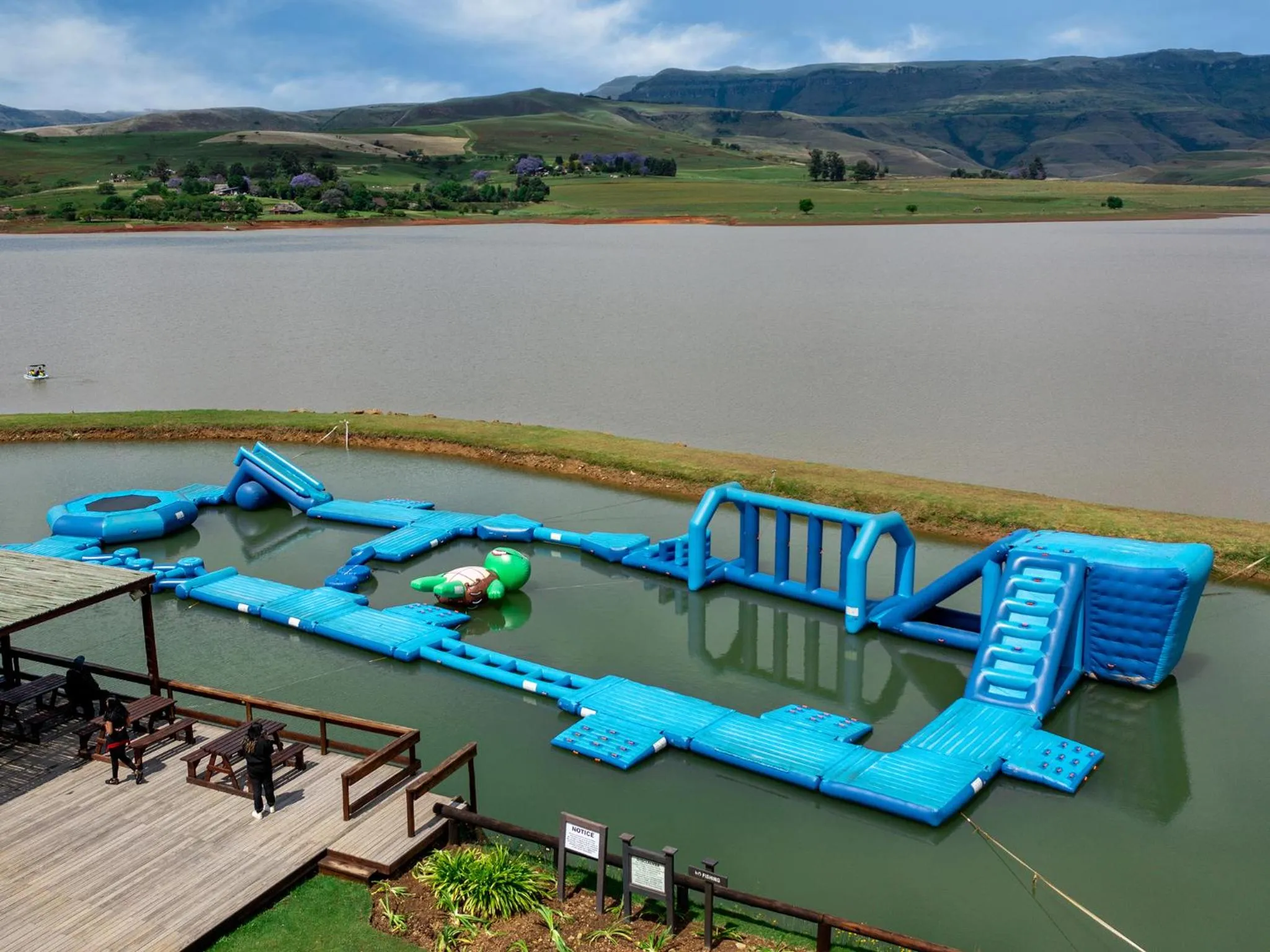 Aqua park in Cayley Mountain Resort