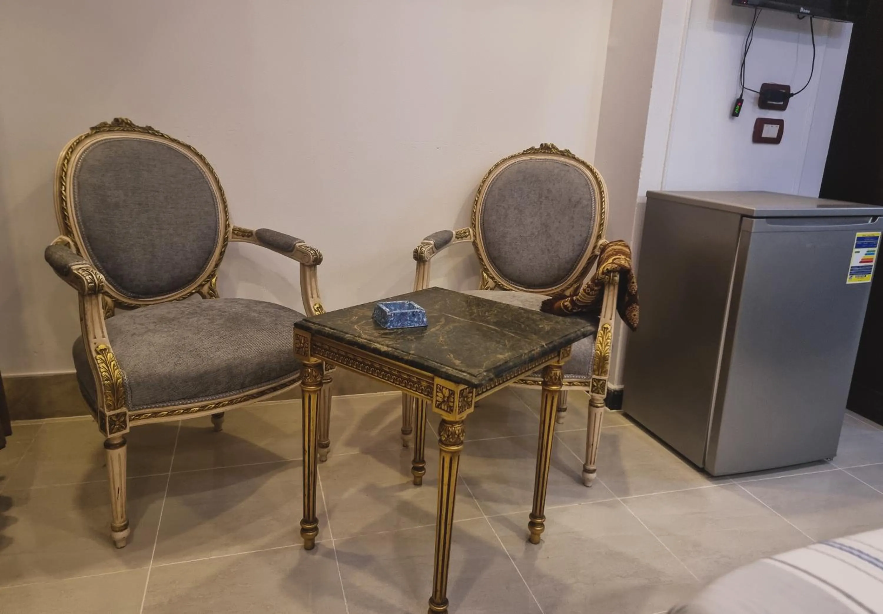 Seating area in Nile sky hotel and suites