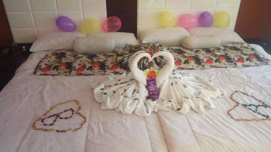 Bed in Nile sky hotel and suites