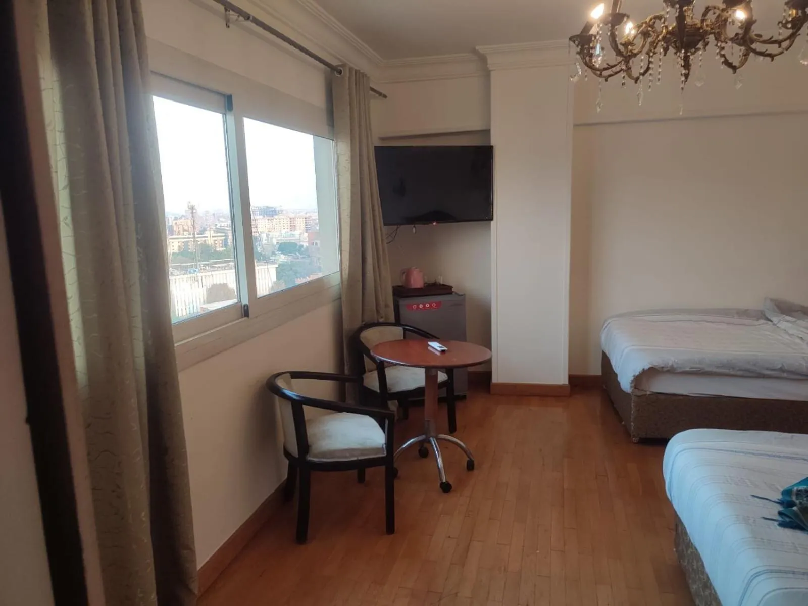 TV and multimedia, Bed in Nile sky hotel and suites