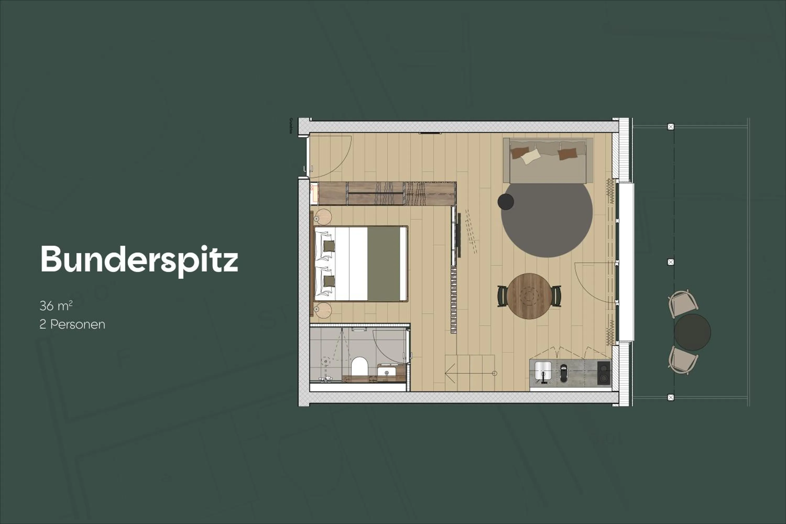 Floor plan in KURVE Apartments & Lounge