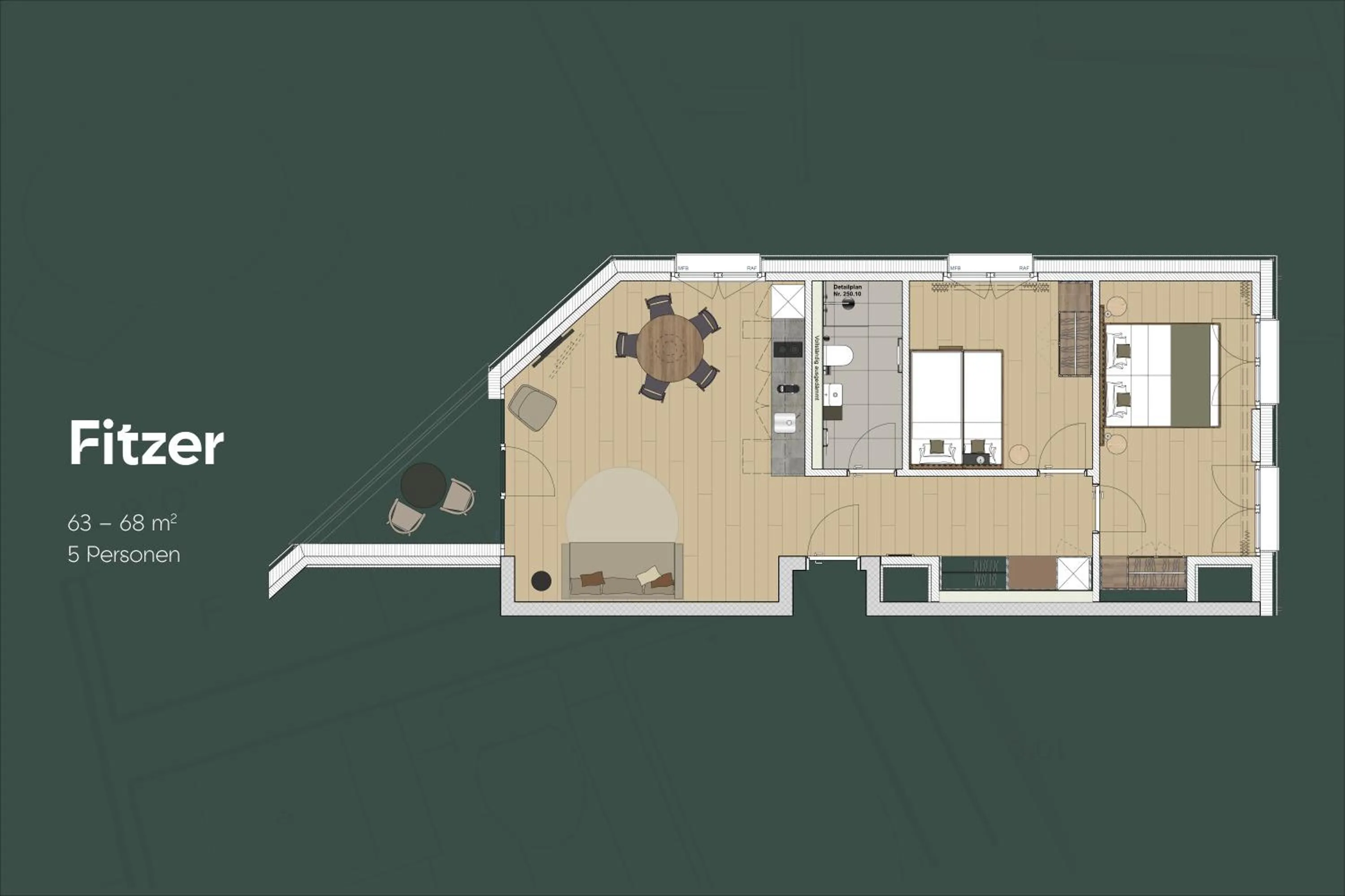 Floor plan in KURVE Apartments & Lounge