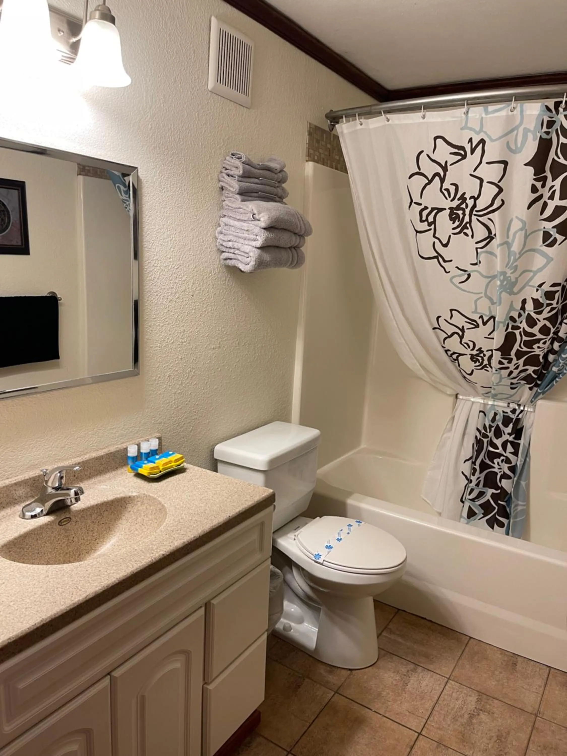 Shower in Highland Court Motel