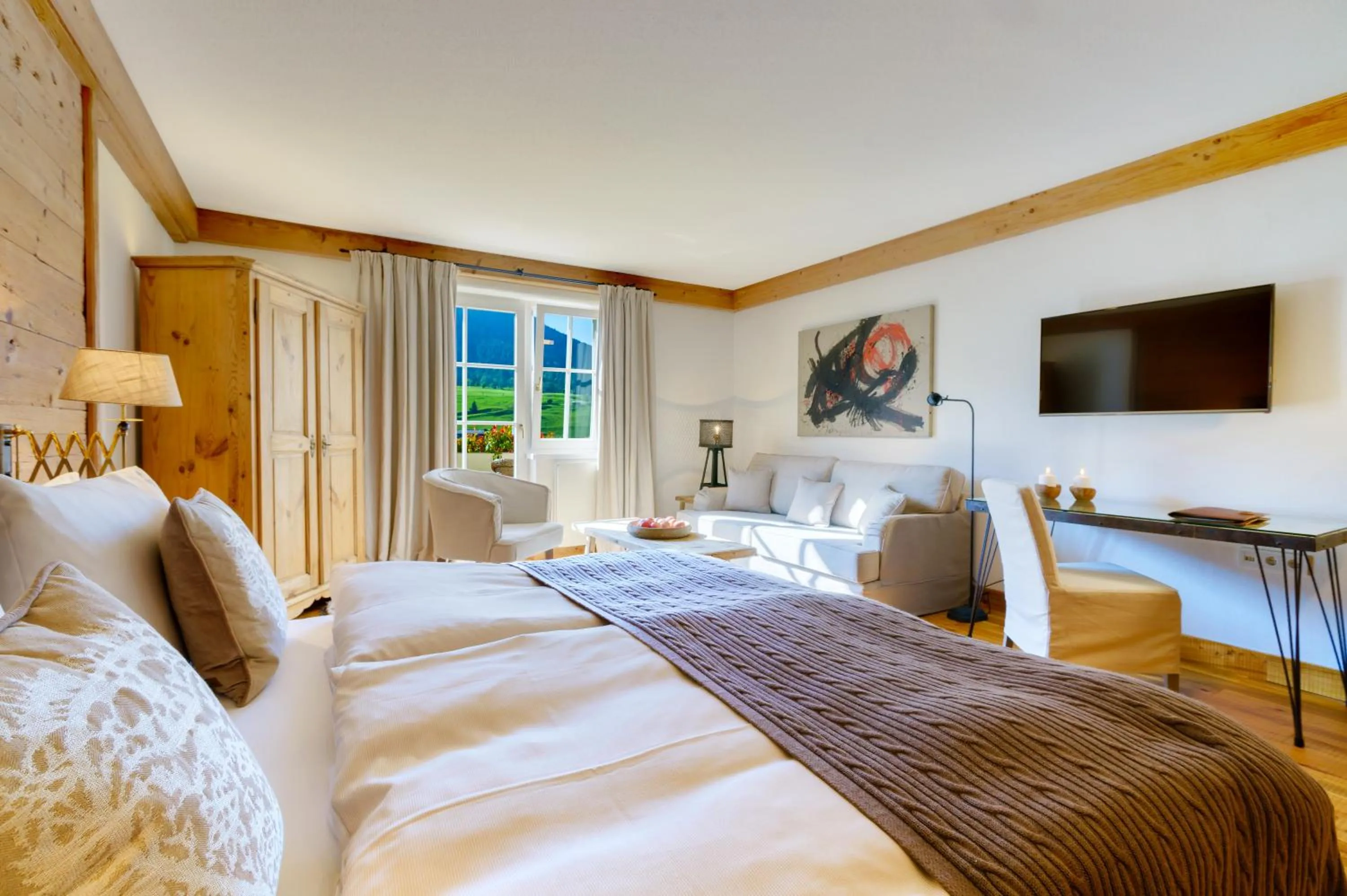 Bed in Posthotel Achenkirch Resort and Spa - Adults Only