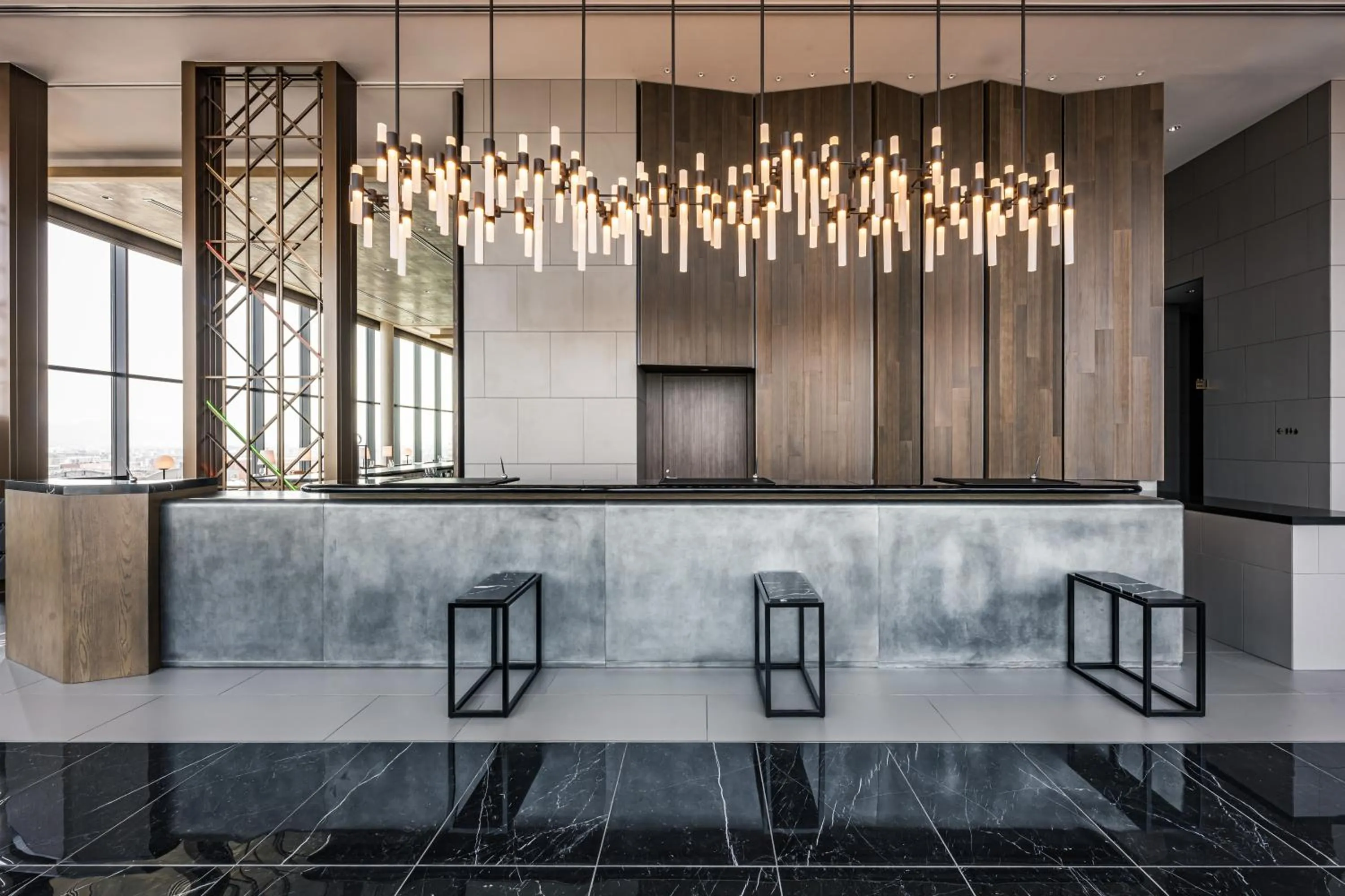 Lobby or reception in The Gate Hotel Fukuoka by Hulic