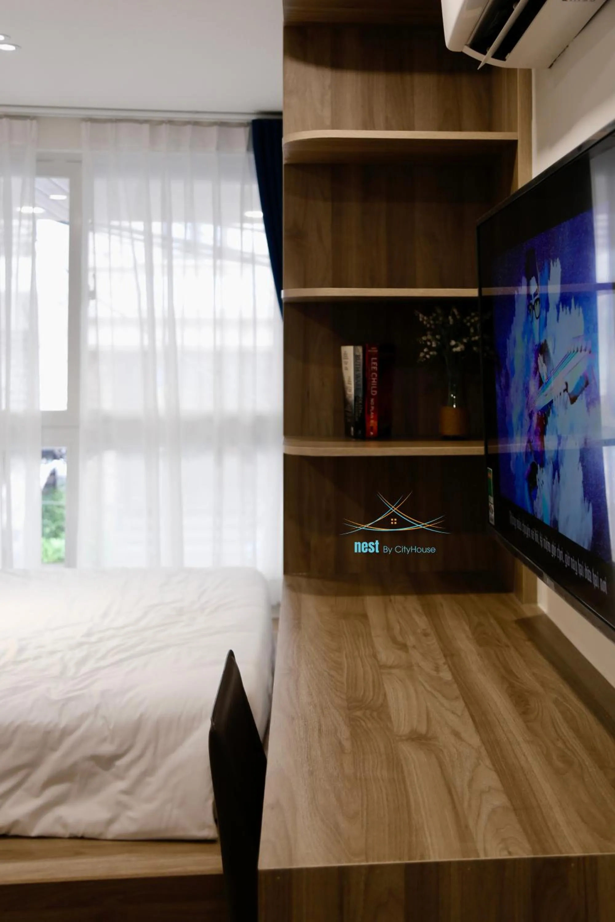 View (from property/room), Bed in Cityhouse - Nest Minh Khai