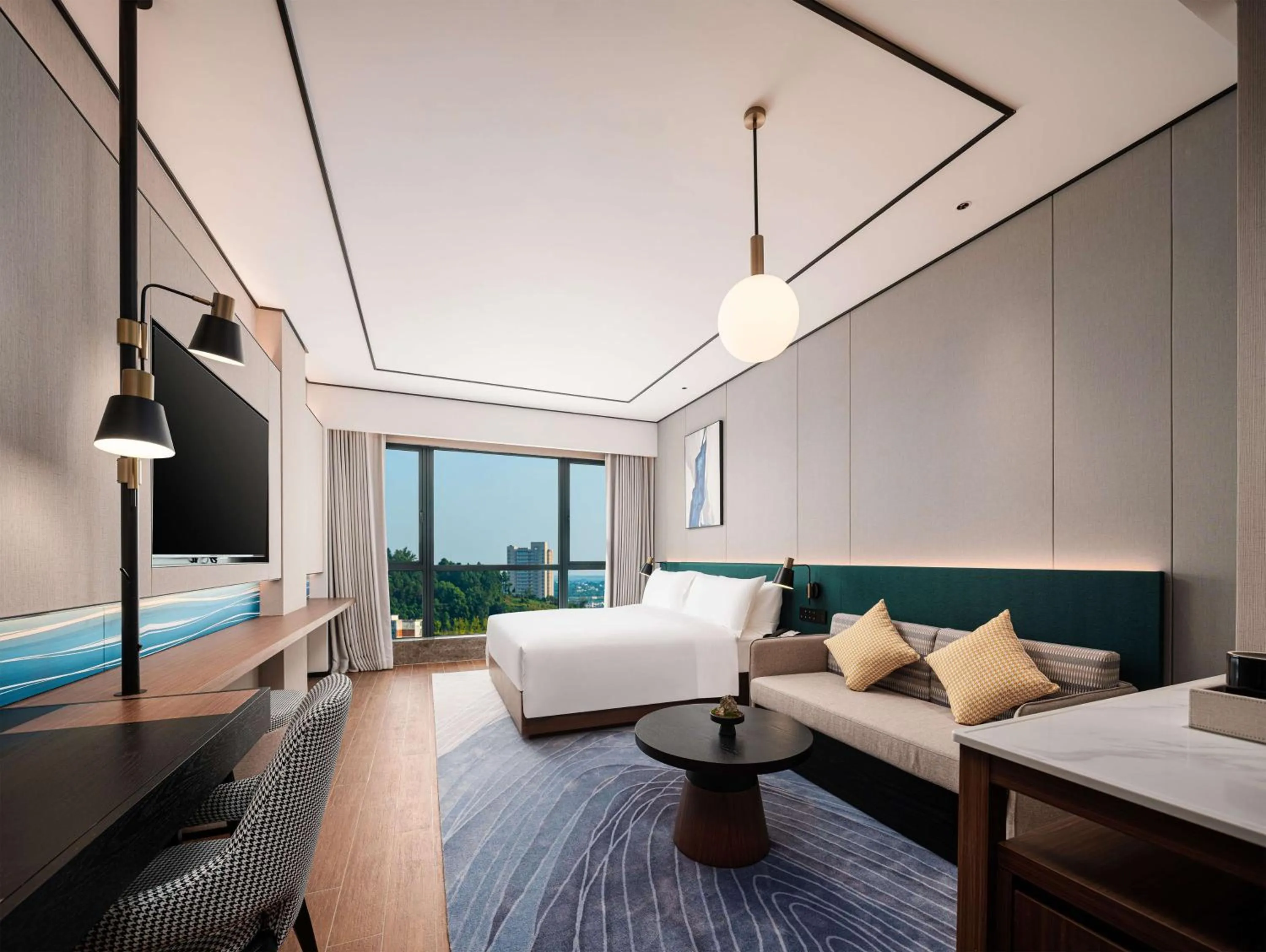 Living room, Bed in Hilton Garden Inn Anqing Susong