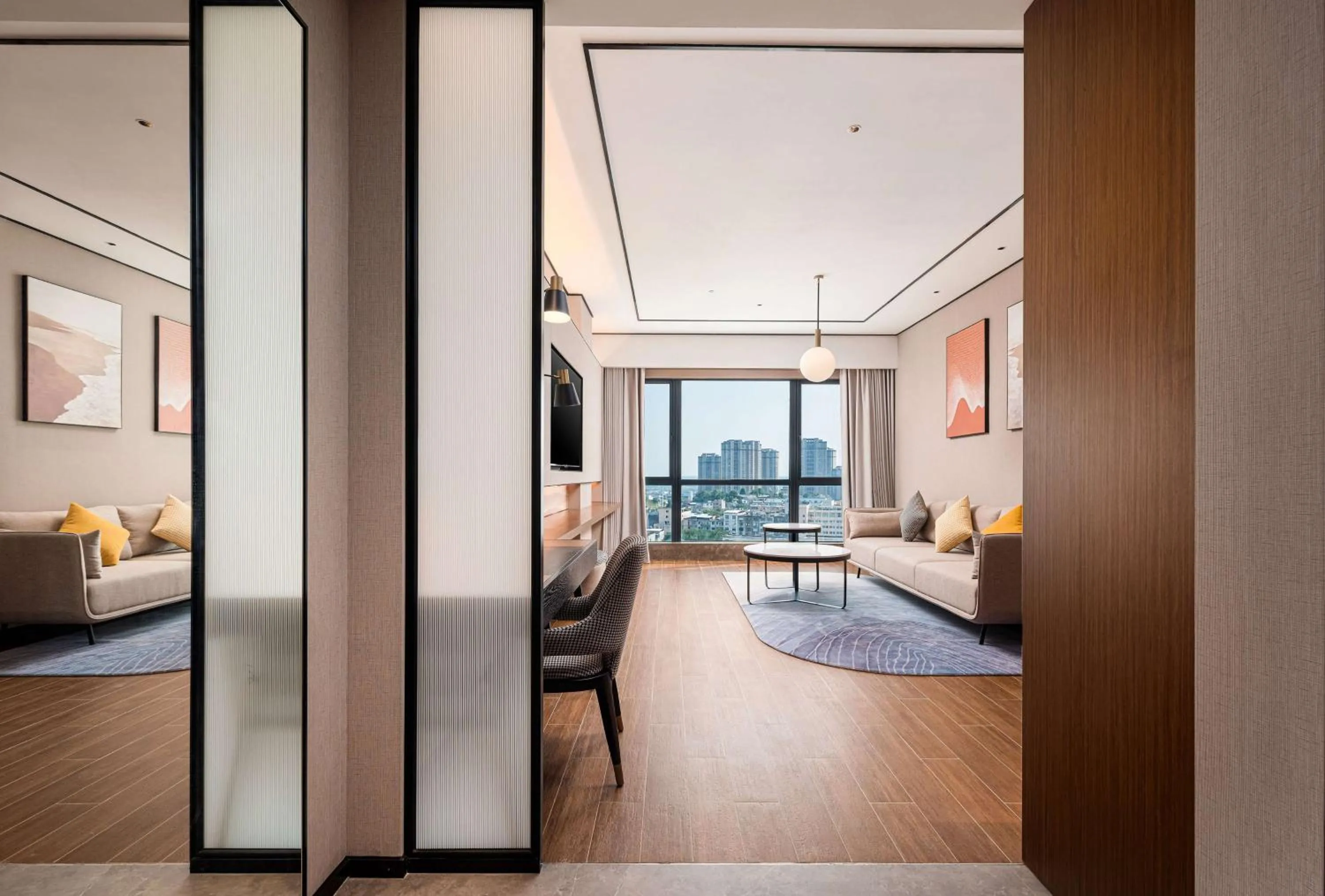 Living room, Bed in Hilton Garden Inn Anqing Susong