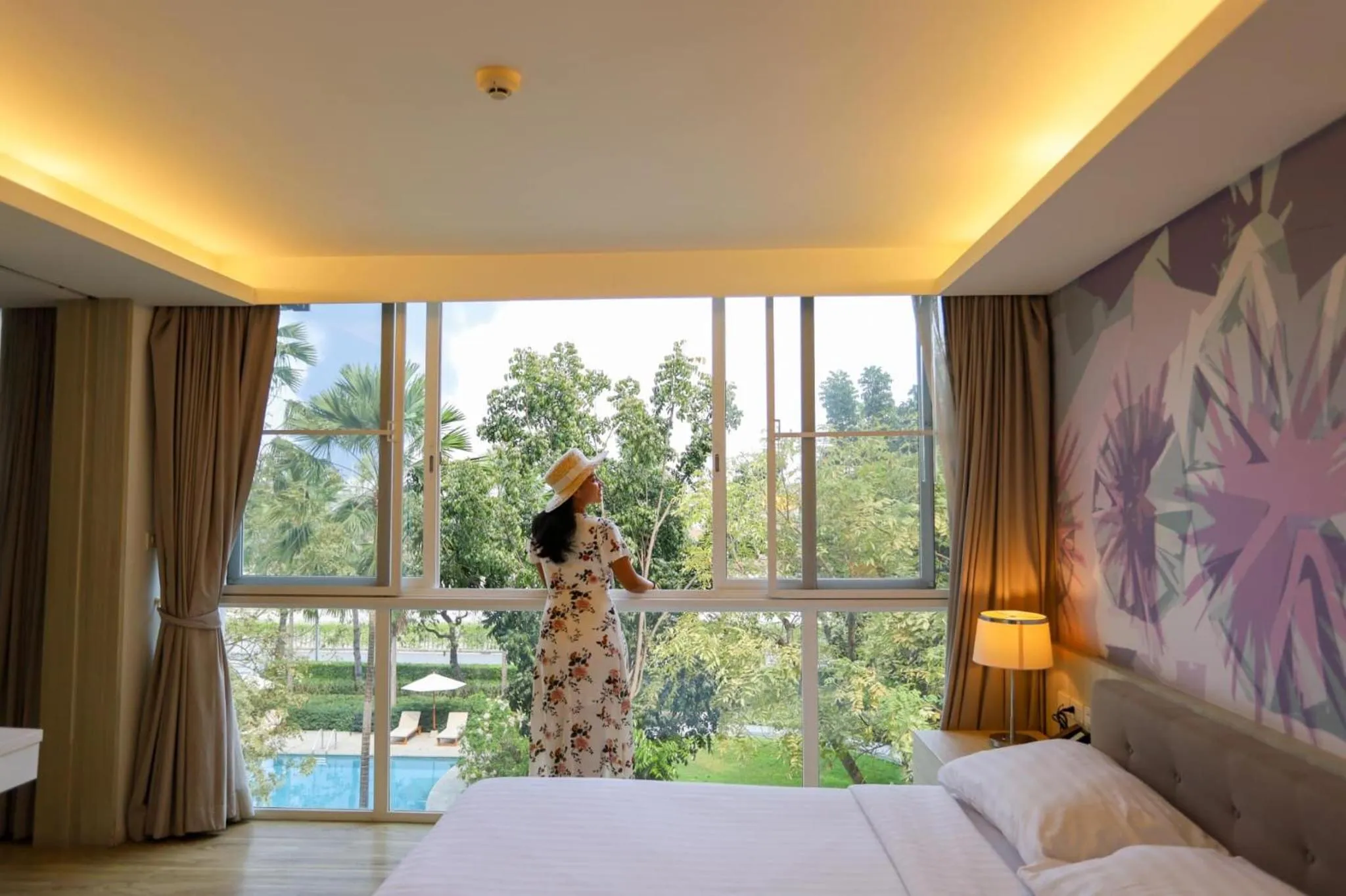 View (from property/room), Bed in The Idle Hotel and Residence