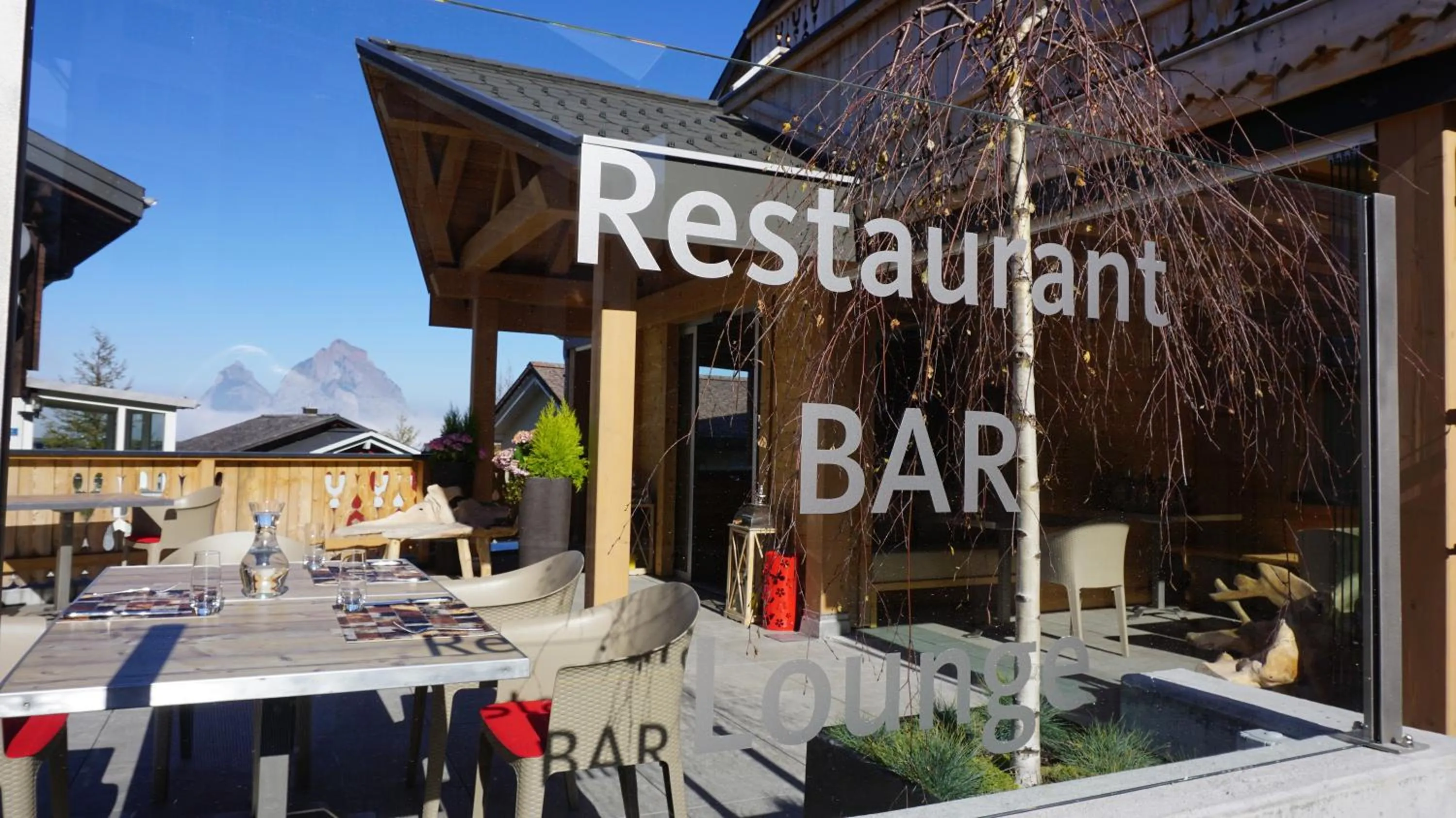 Balcony/Terrace in Caschu Alp Boutique Design Hotel Stoos - adults only