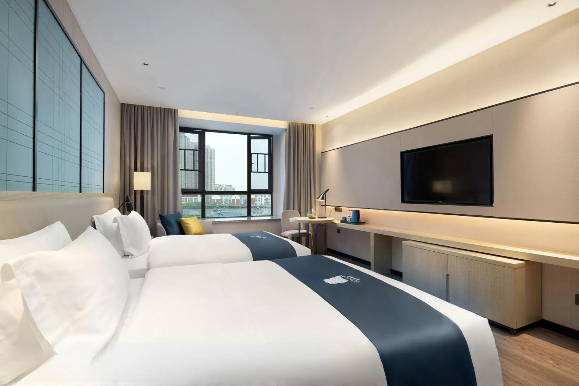 Bed in Echarm Hotel Changsha Huangxing Avenue Airport Store