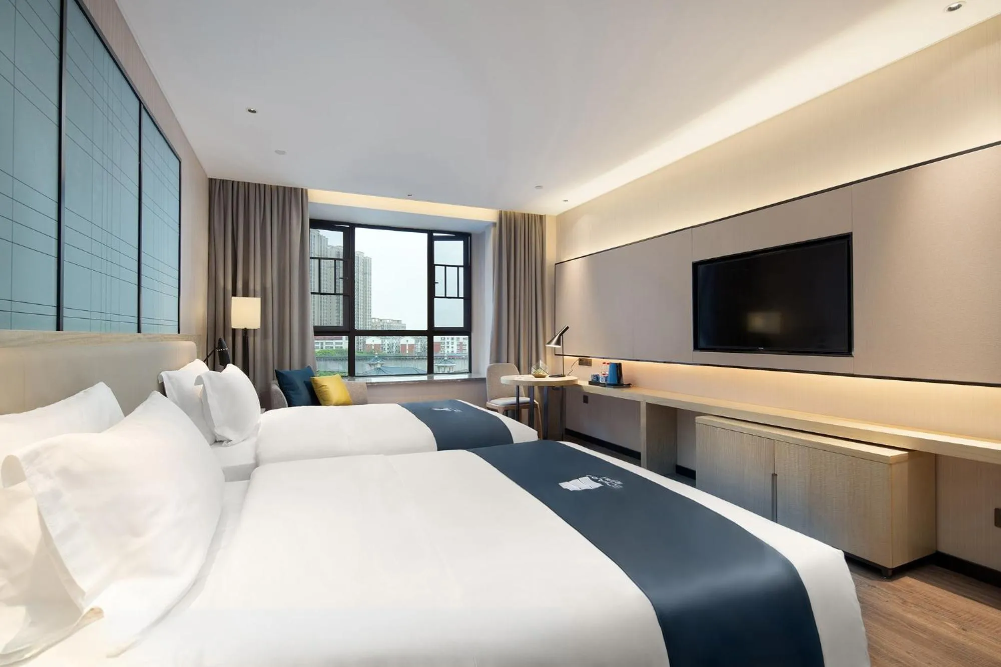Bed in Echarm Hotel Changsha Huangxing Avenue Airport Store