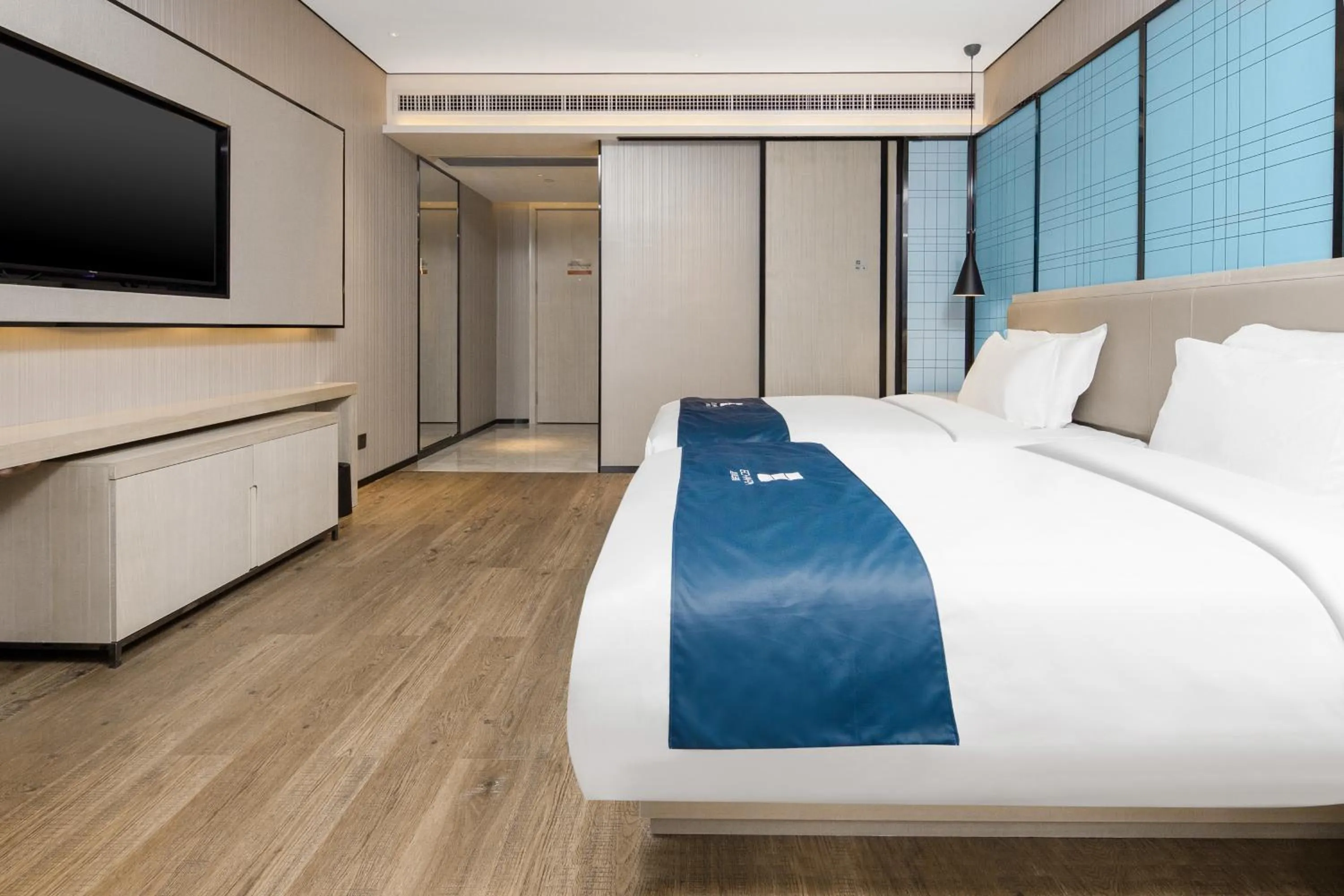 Bed in Echarm Hotel Changsha Provincial Government Desiqin Branch