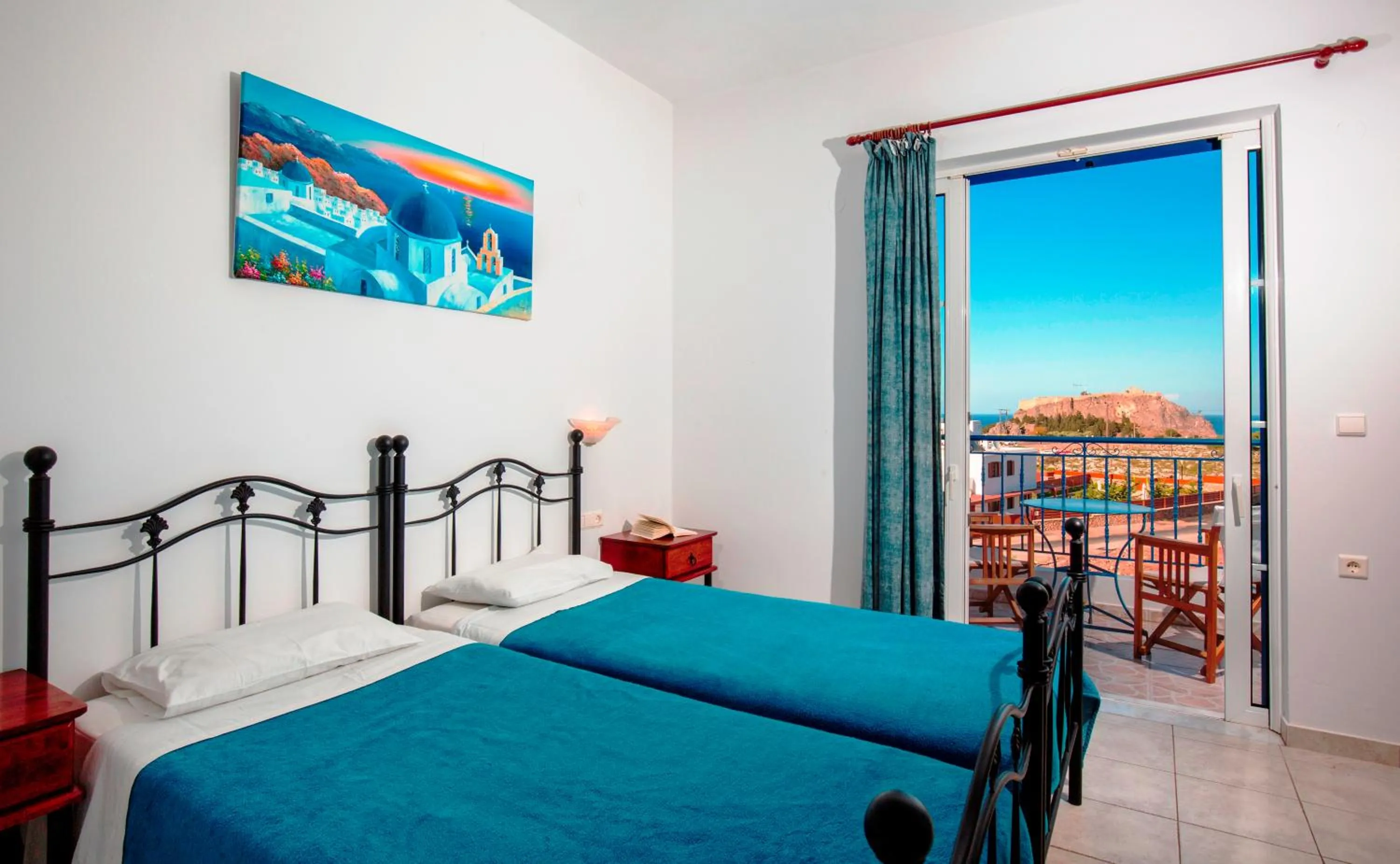 Internal: Not applicable to any particular room, Bed in 'Lindian Myth' Sea View Studios