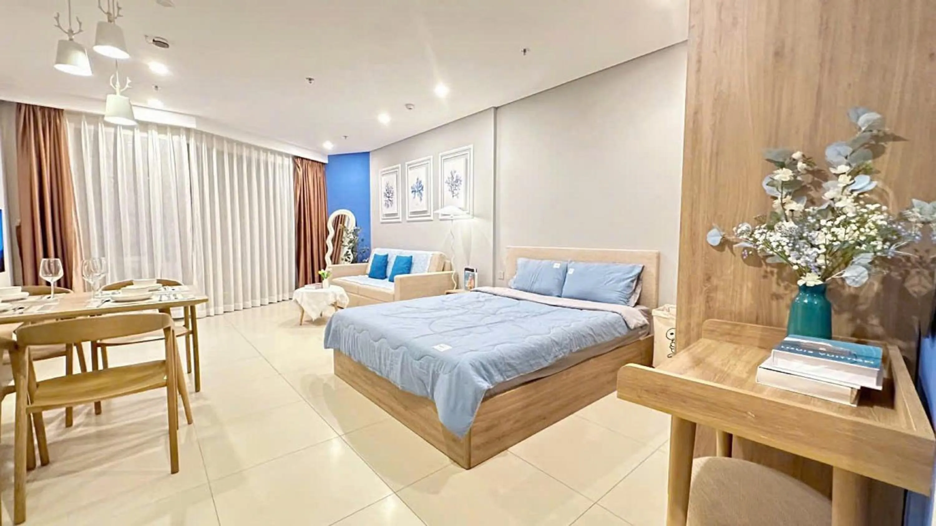 Bed in The Sóng Vũng Tàu - Thương's Homestay