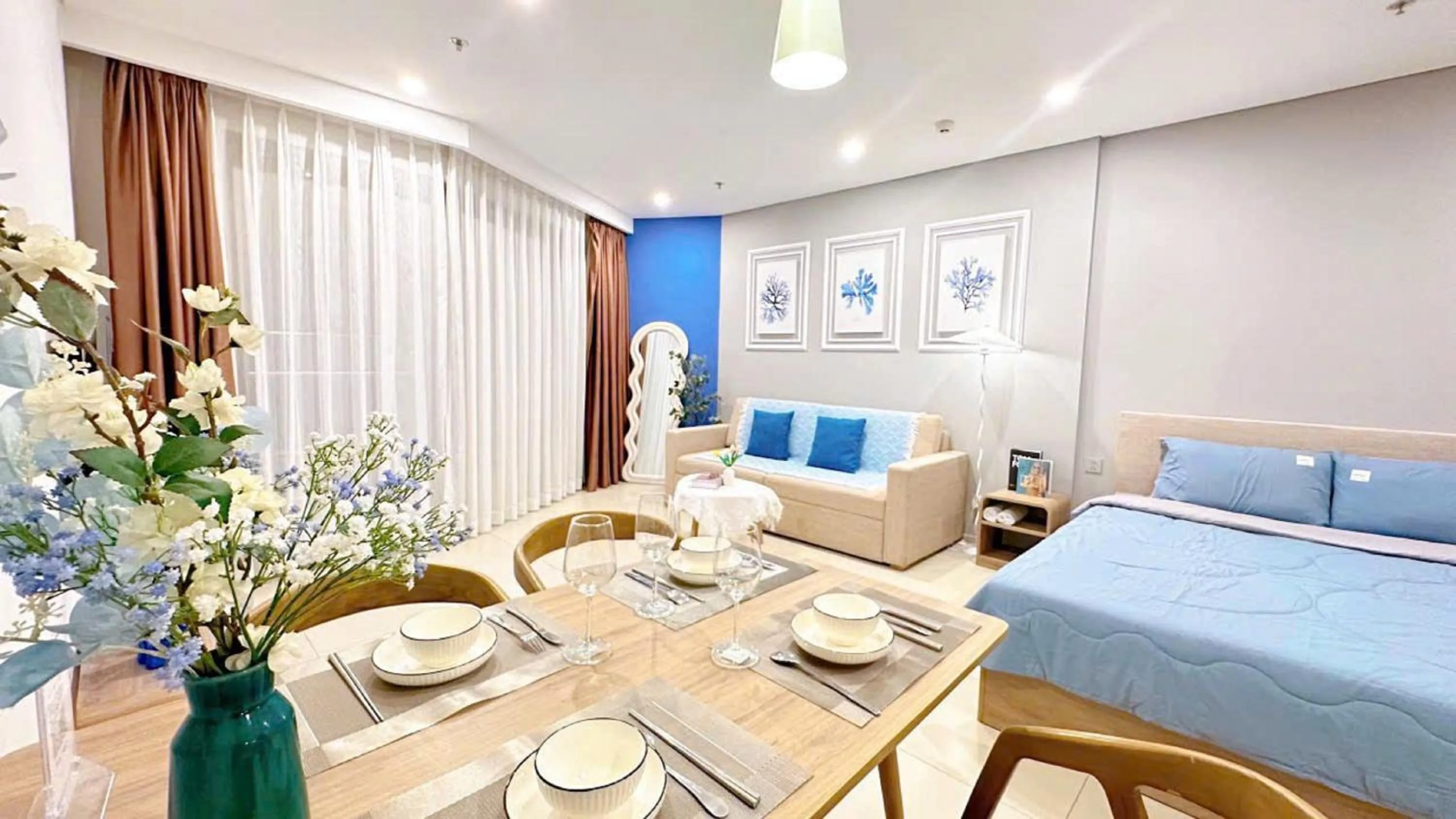 Bed in The Sóng Vũng Tàu - Thương's Homestay