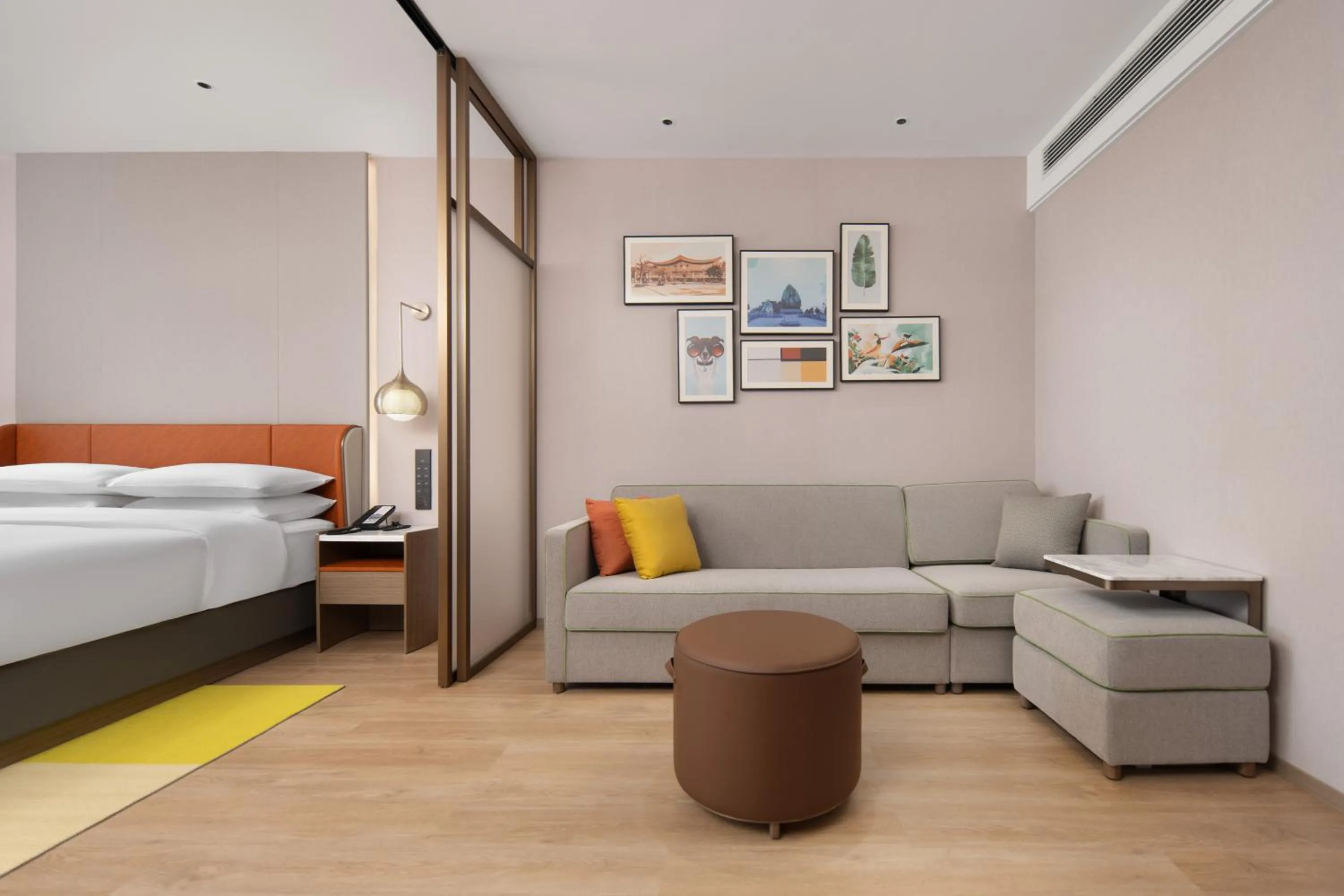 Bed in Home2 Suite by Hilton Hengyang Zhenxiang