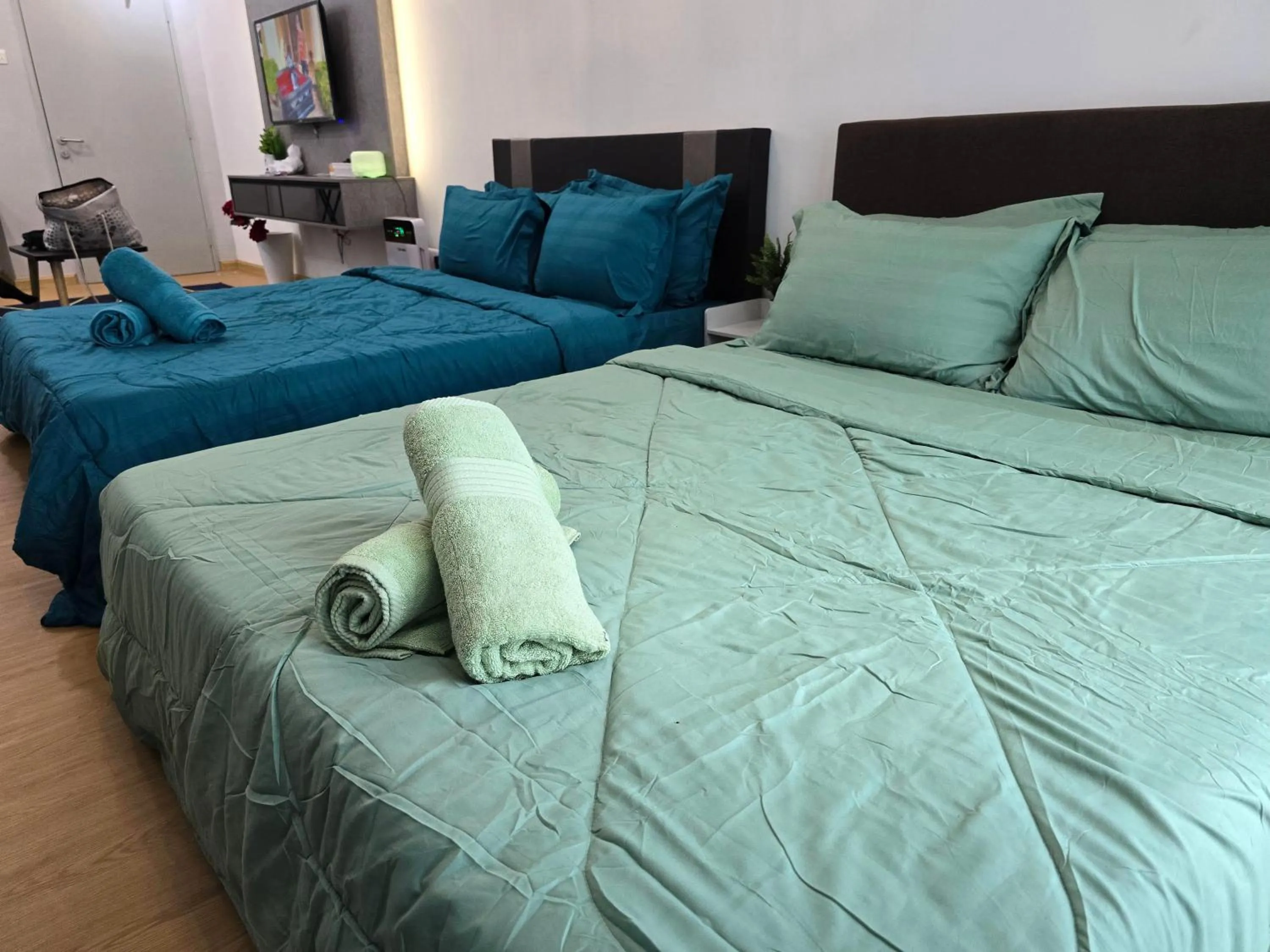 Bed in Khaimal Valley Suite - Pool View