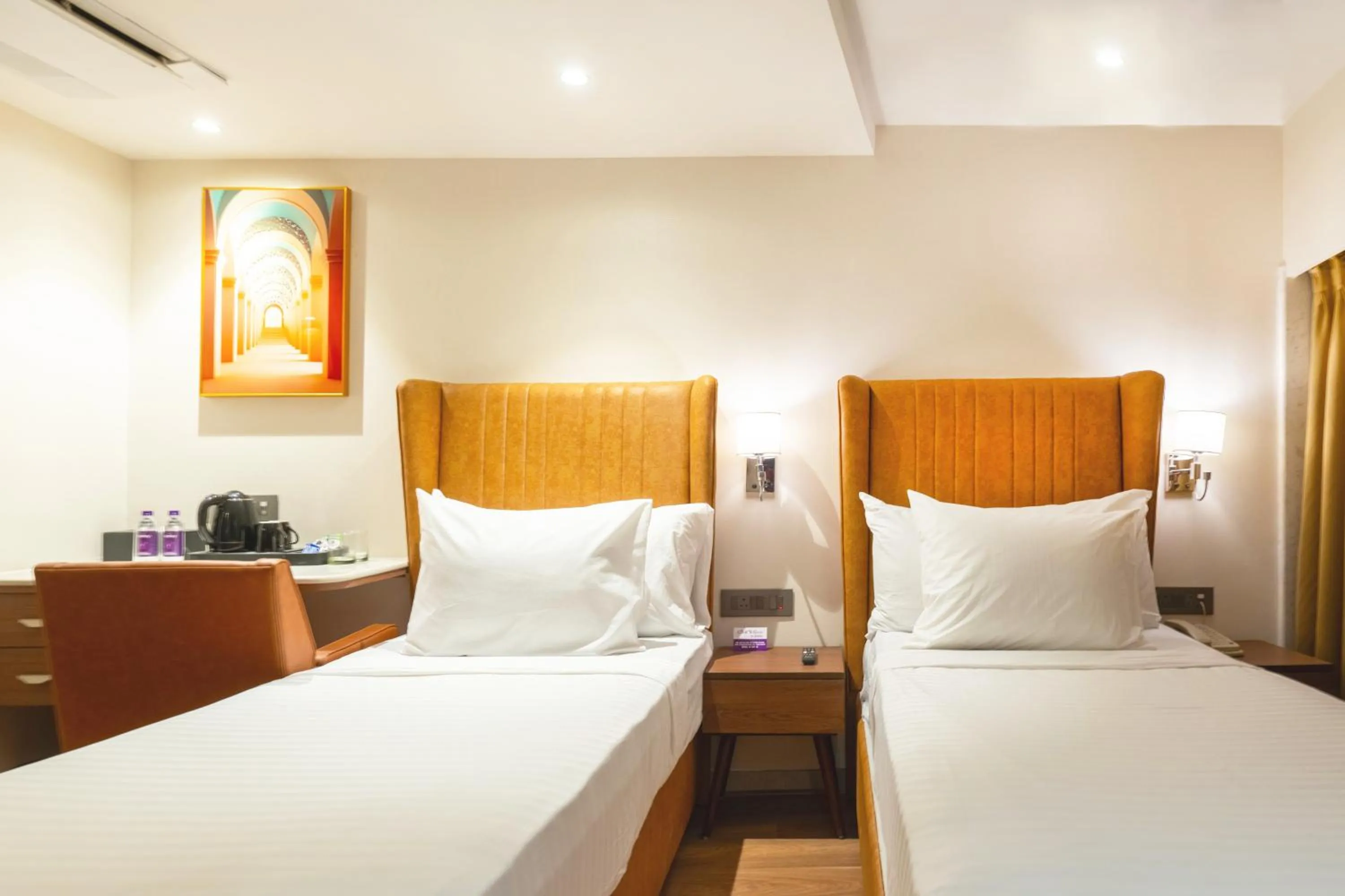 Bed in Clarks Inn Suites Hyderabad Airport