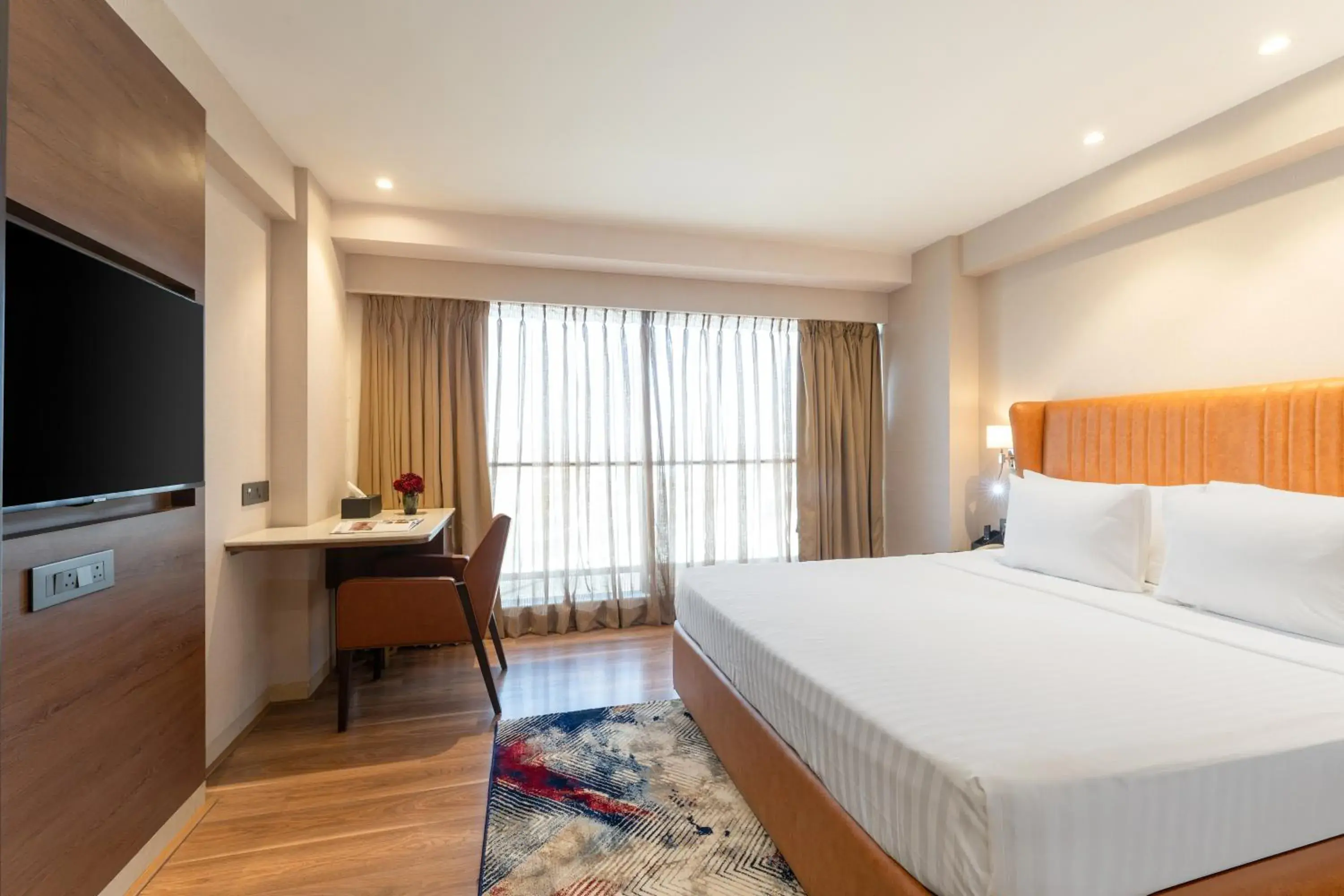 Deluxe Double Room - single occupancy - Enjoy tea/coffee, 1 veg snack, 1 dessert for Rs 199+ taxes in Clarks Inn Suites Hyderabad Airport Deluxe Double Room - single occupancy - Enjoy tea/coffee, 1 veg snack, 1 dessert for Rs 199+ taxes in Clarks Inn Suites Hyderabad Airport