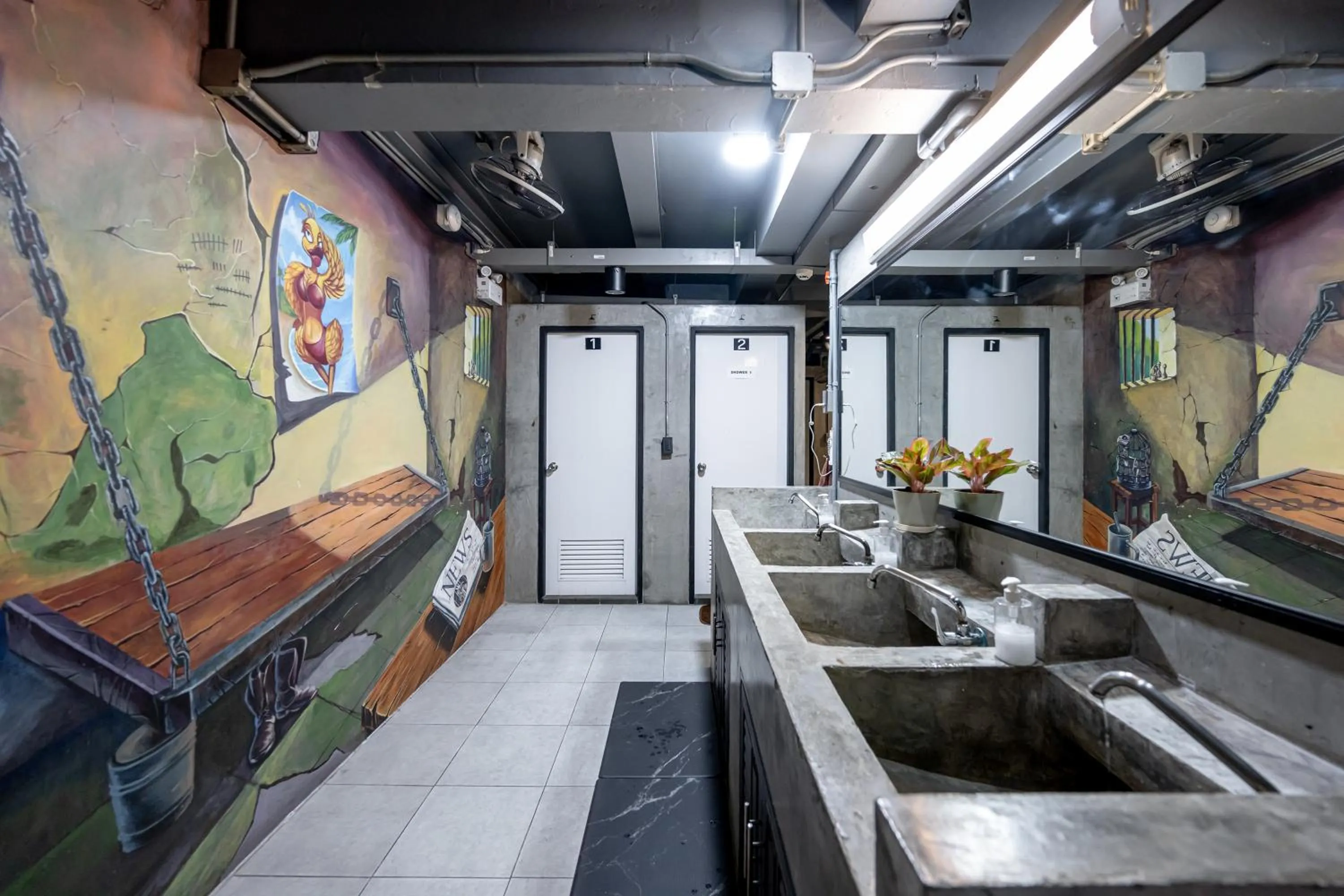 Bathroom in Vibes Hostel Bangkok