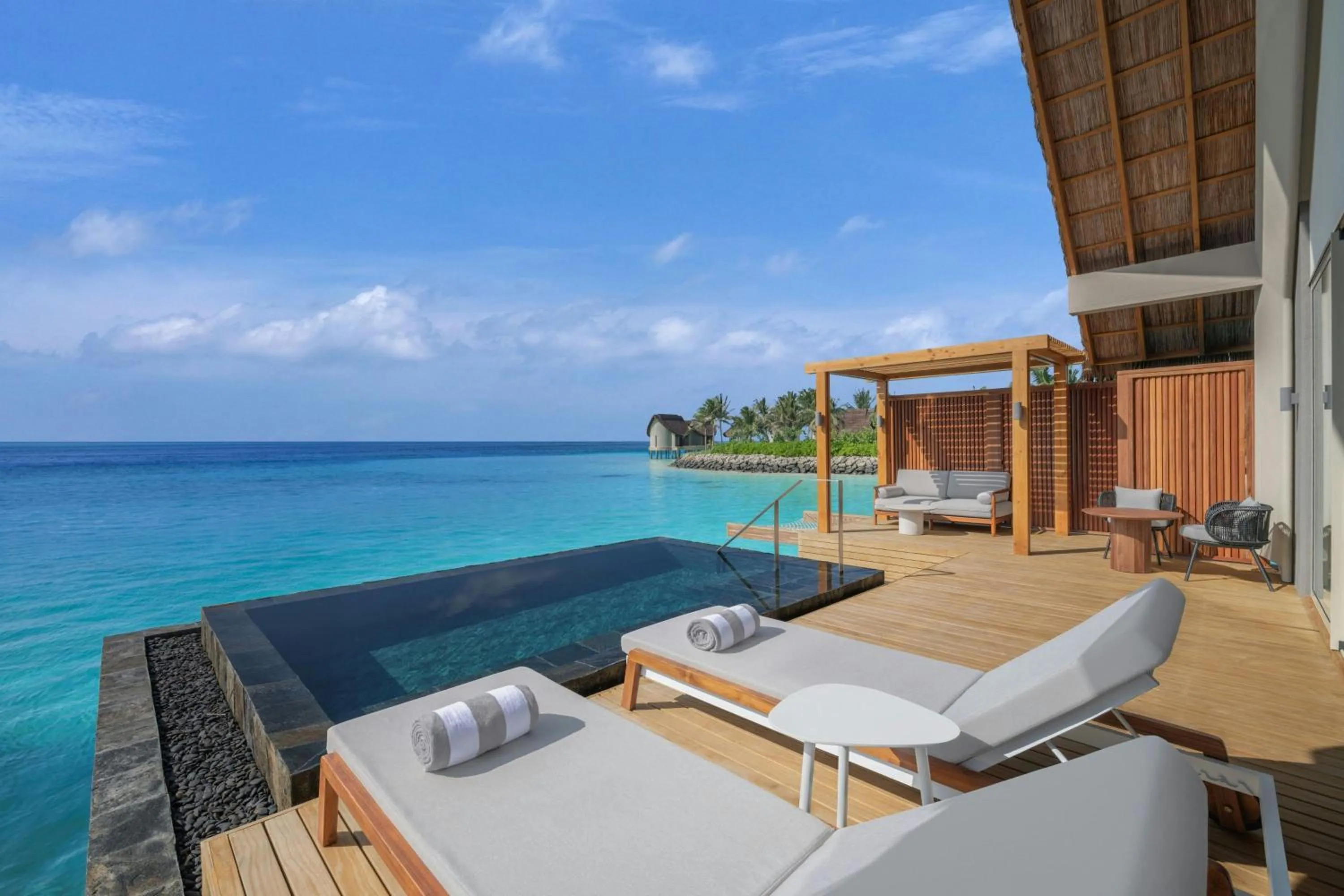 Swimming pool in JW Marriott Maldives Kaafu Atoll Island Resort