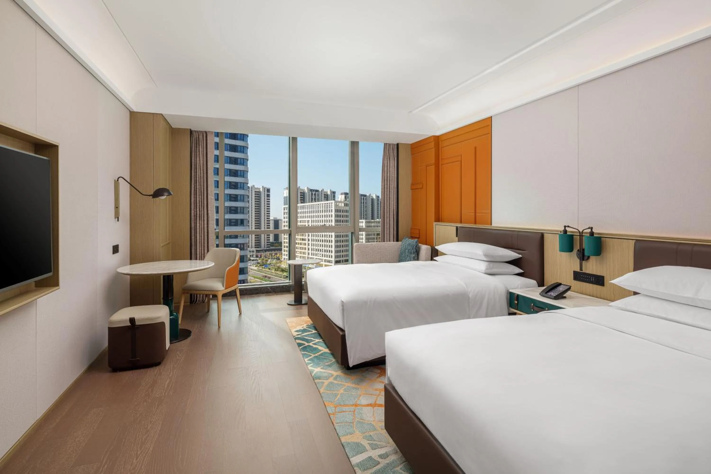 Bedroom, Bed in Renaissance Qingdao Hotel