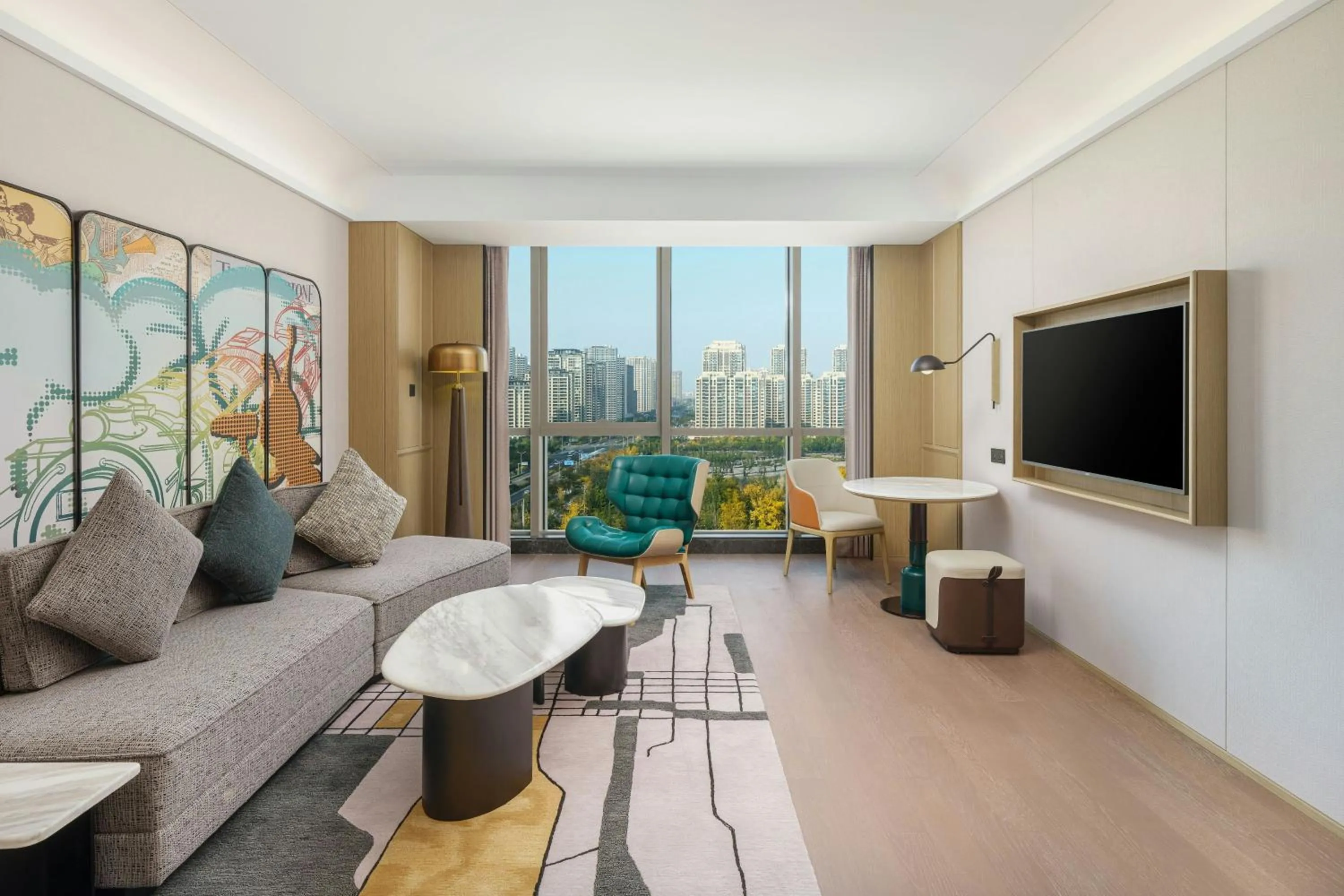 Living room in Renaissance Qingdao Hotel