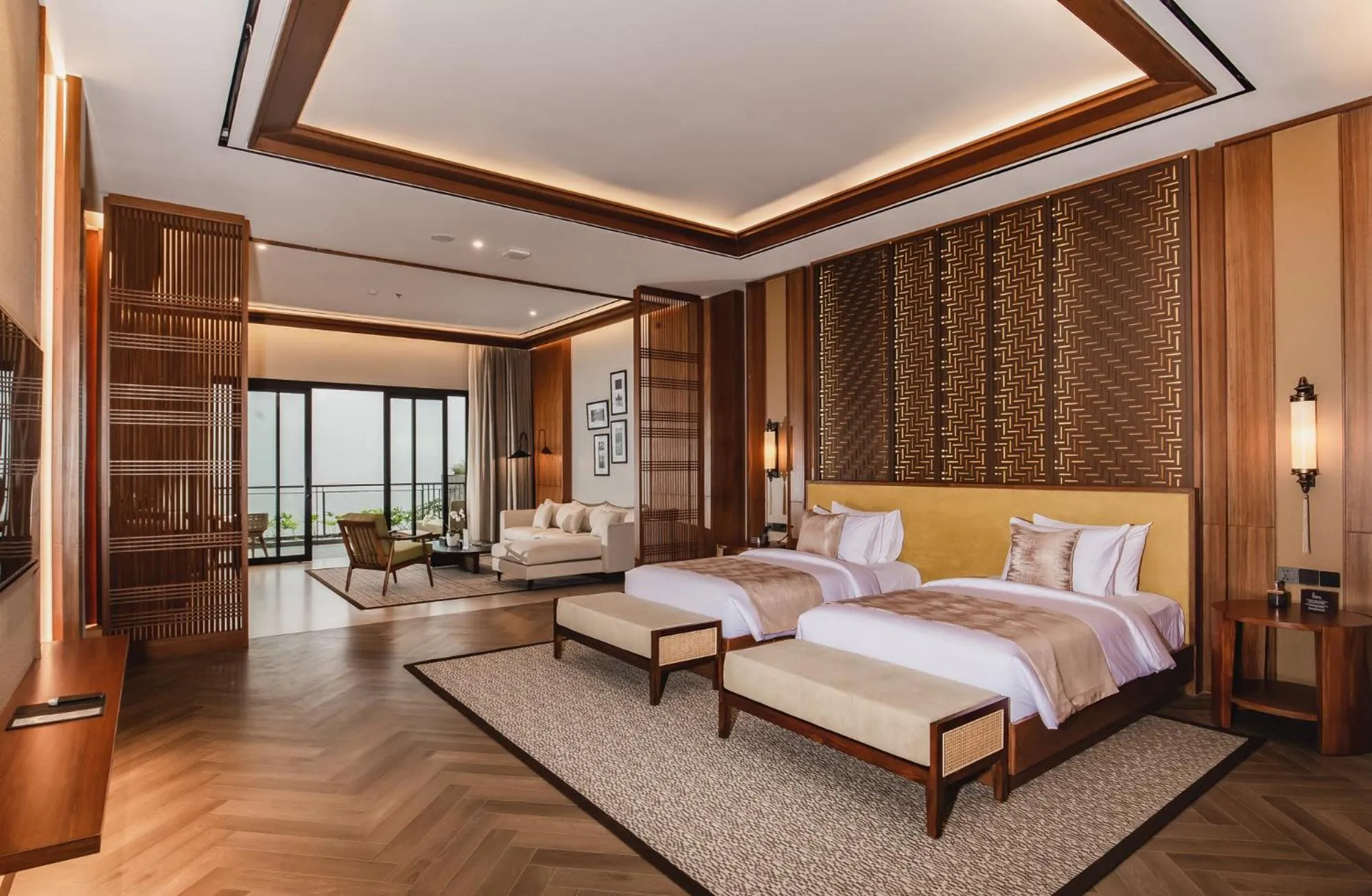 Bed in Plataran Puncak Suites