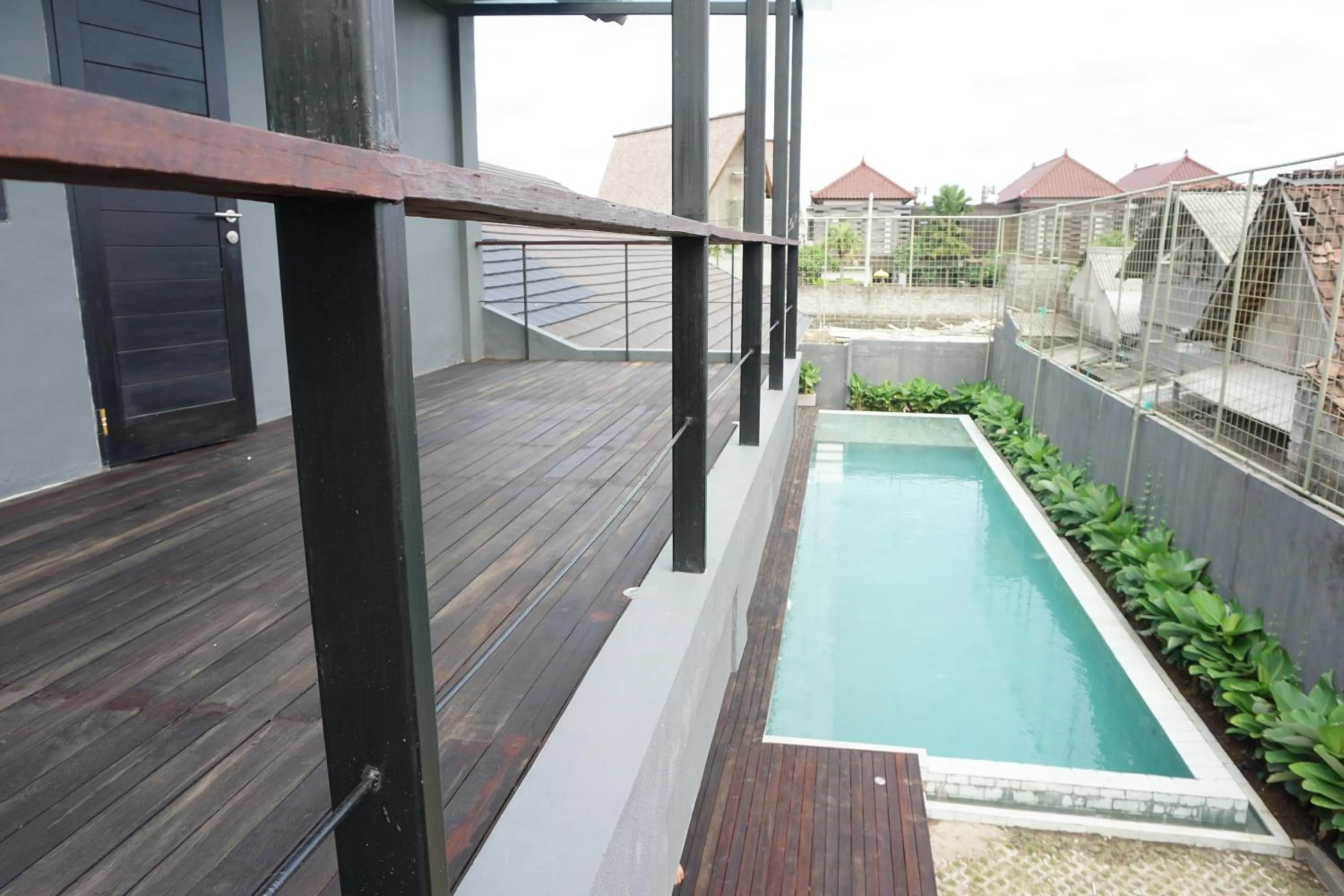 Pool view in M Boutique Hostel