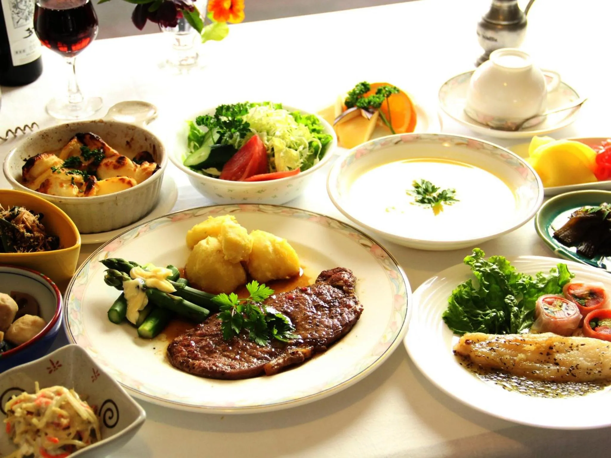 Dinner in Marchen House Madarao